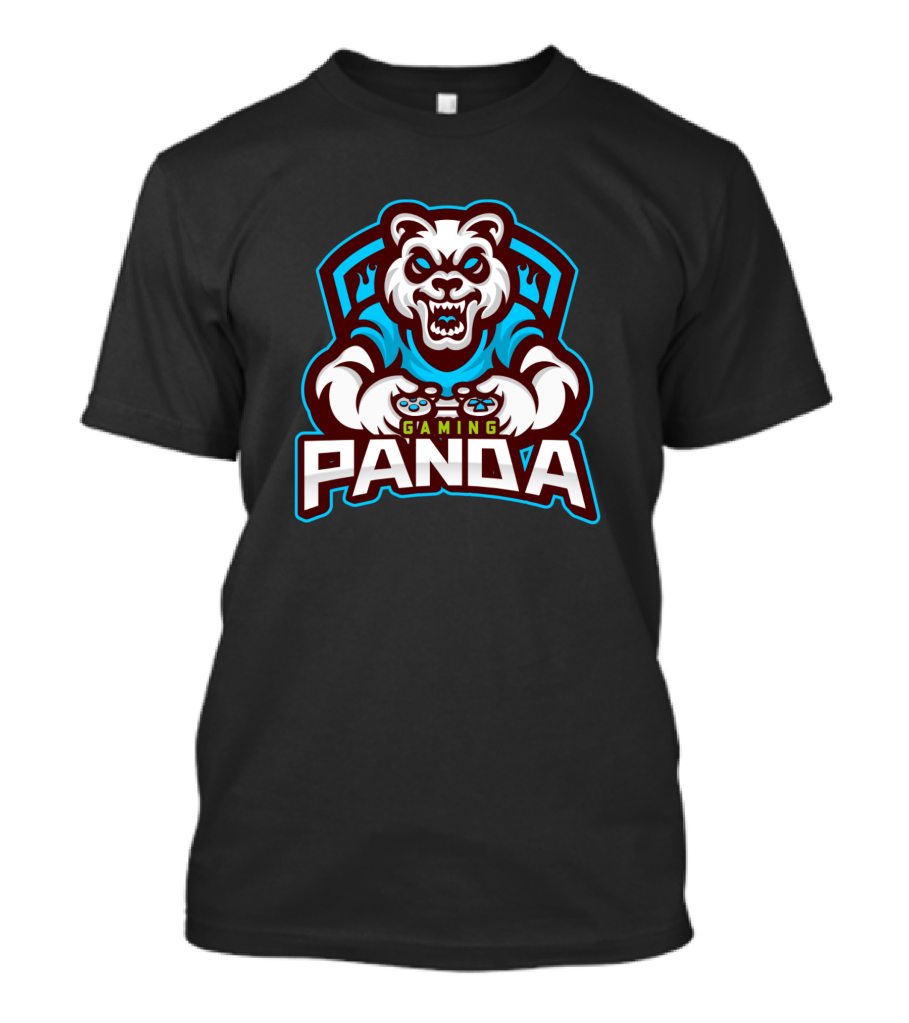 Panda Gaming Character Fierce Roaring Controller T-Shirt