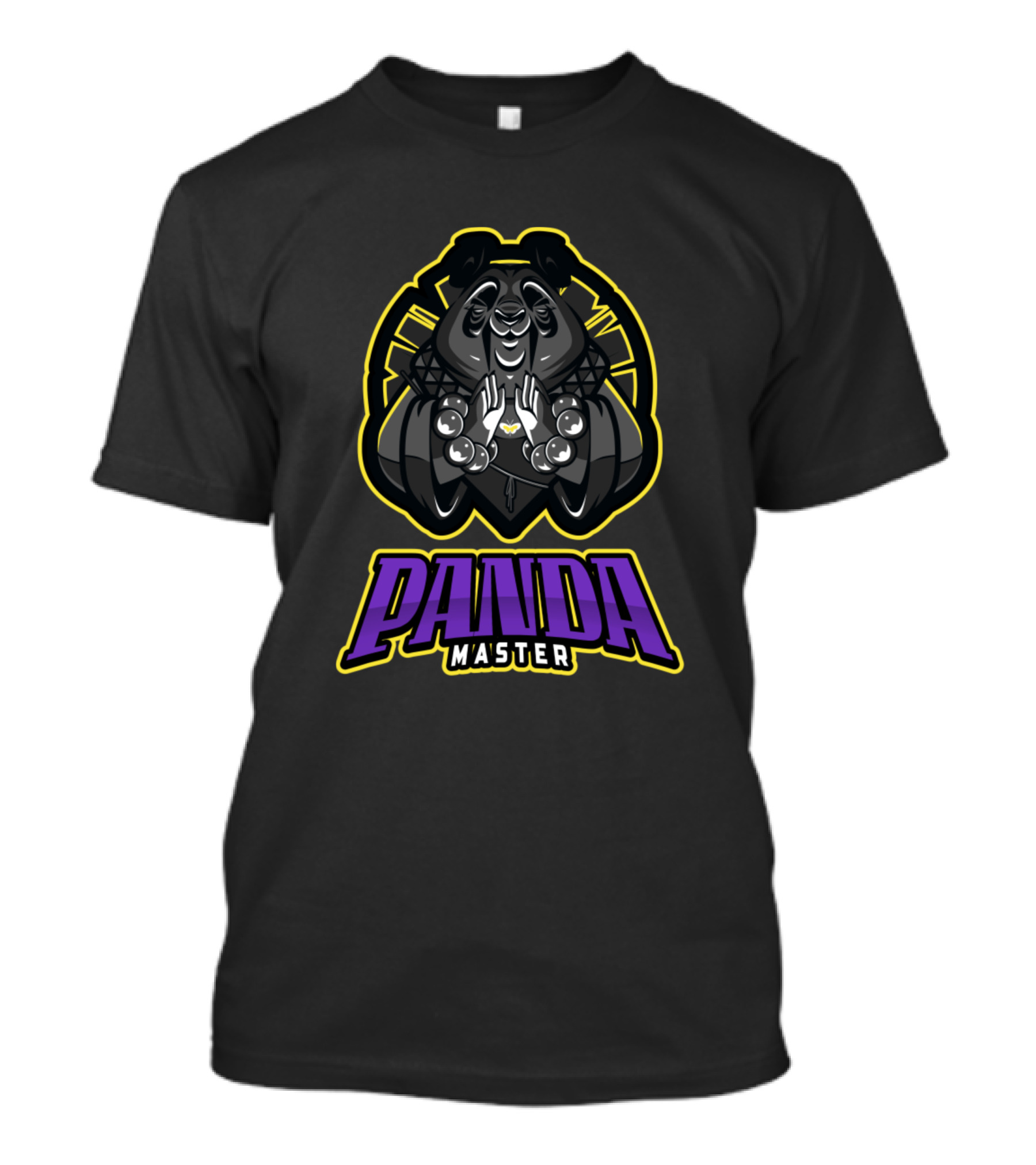Panda Master Zen Warrior In Meditation Pose T-Shirt