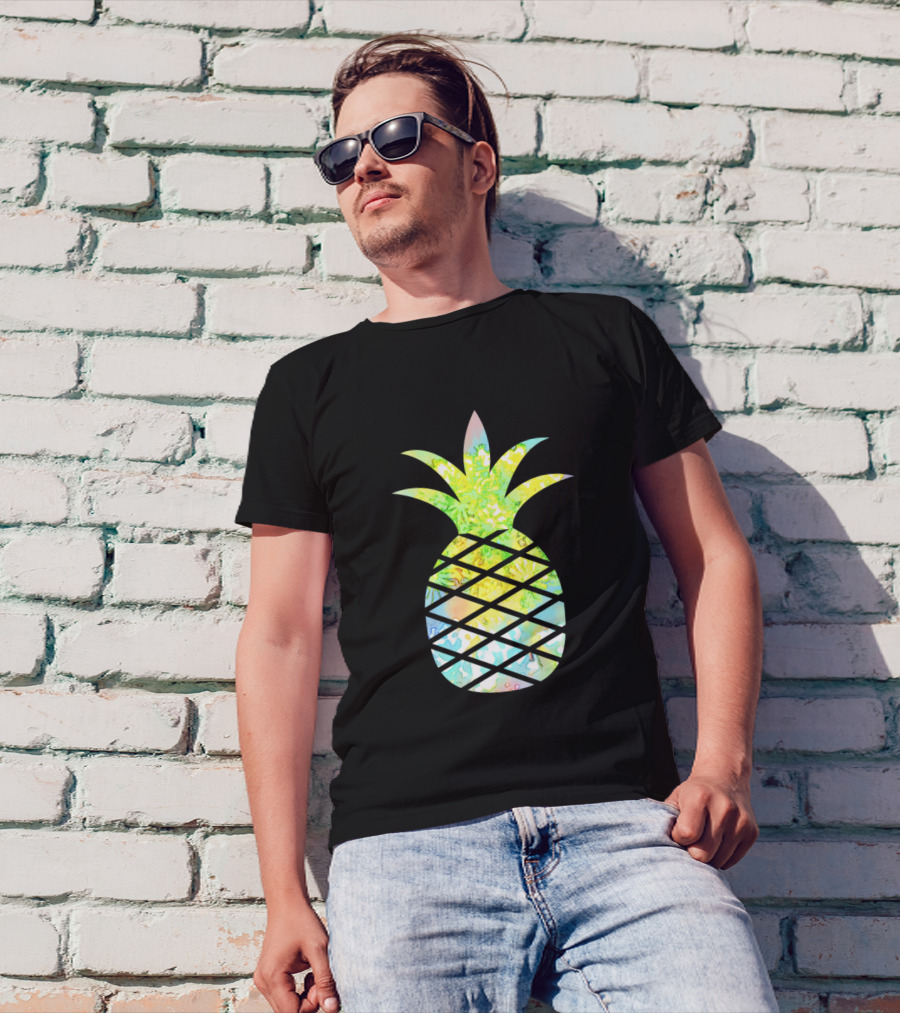 Pineapple Vibes Colorful Tropical T-Shirt