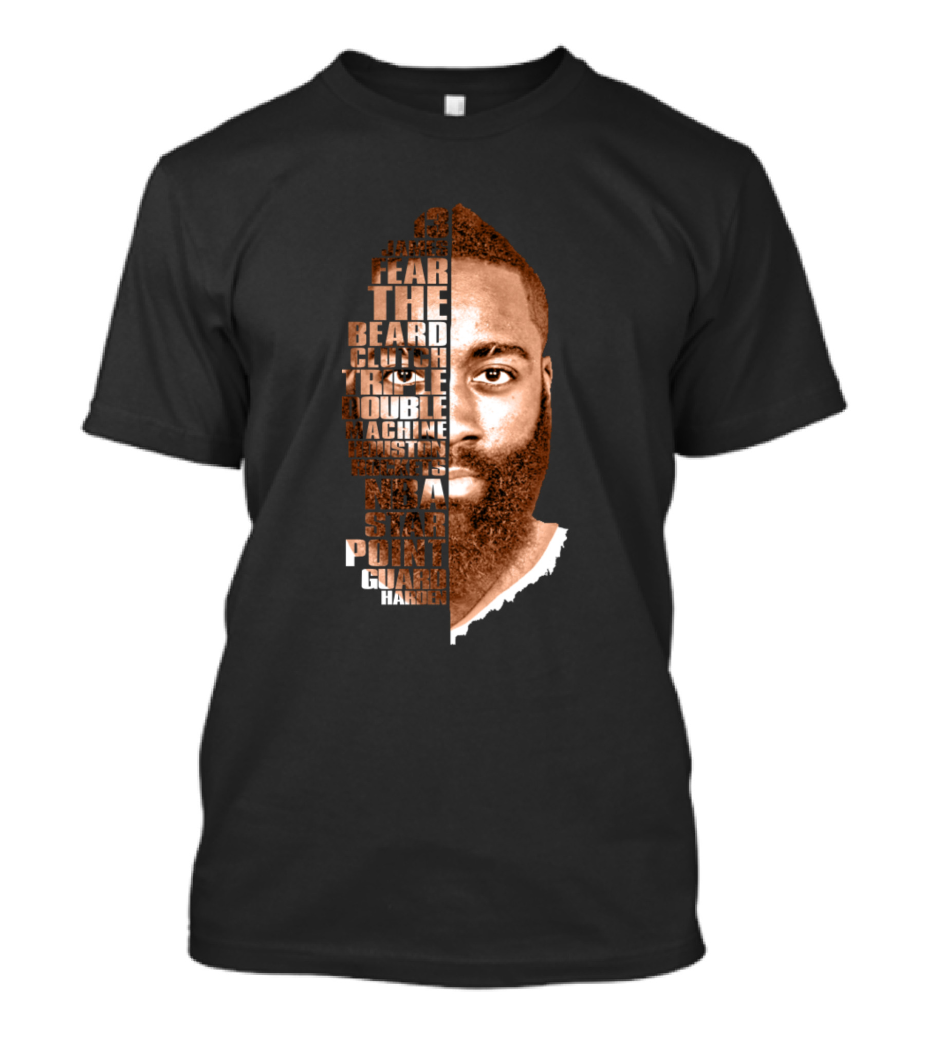 Fear The Beard Clutch Triple Double Machine 13 James MVP Star Point Guard Harden T-Shirt
