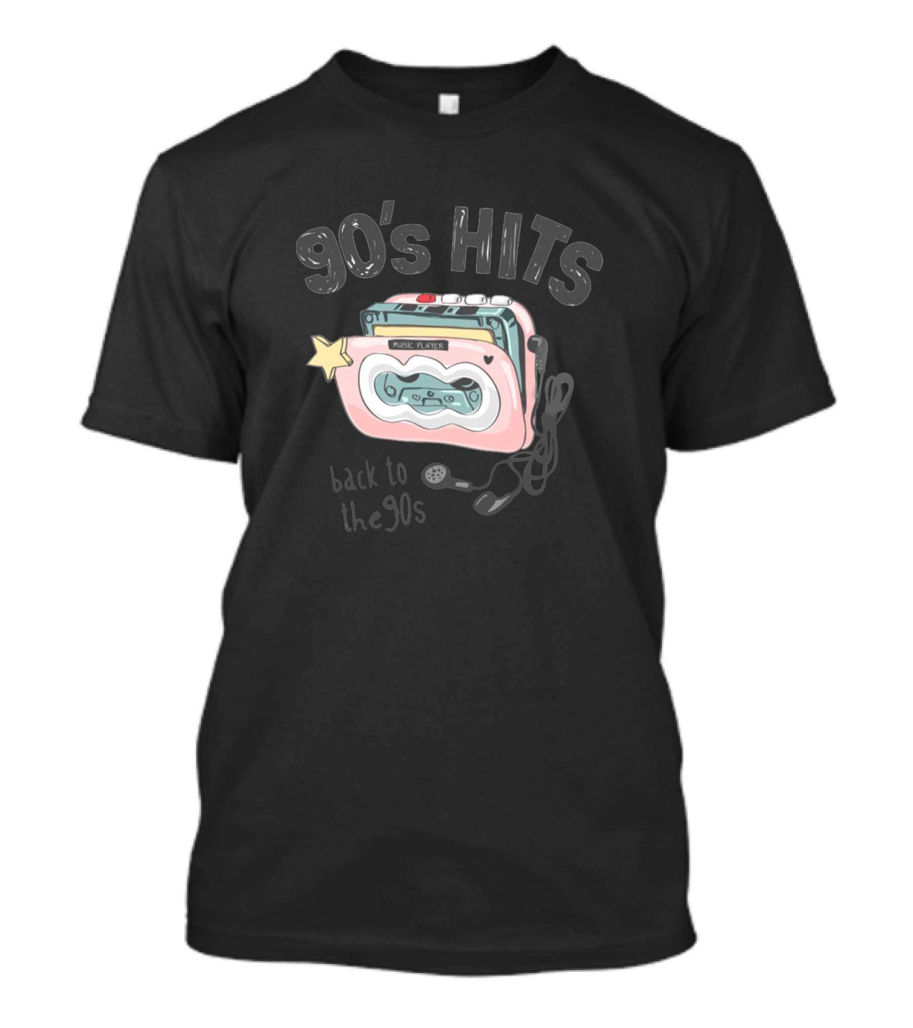 90's Hits Back To The 90s Music Player Cassette T-Shirt