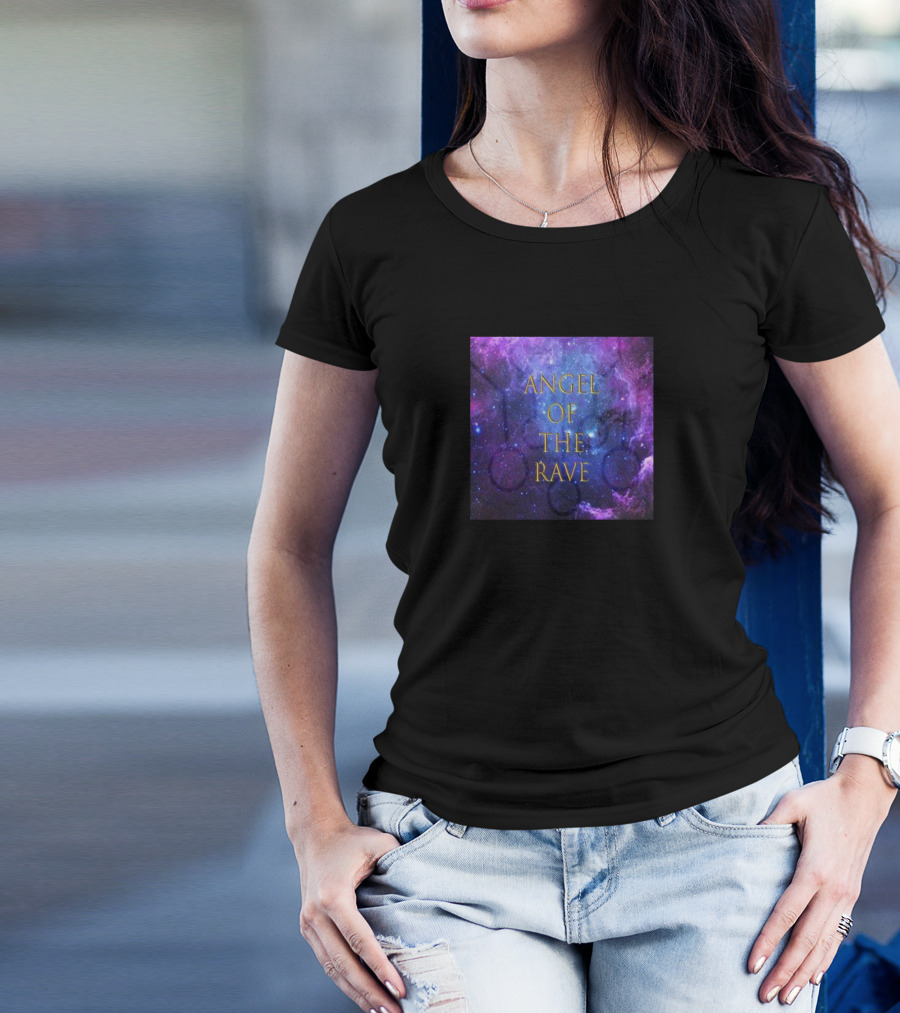 ANGEL OF THE RAVE GALAXY BACKGROUND T-Shirt