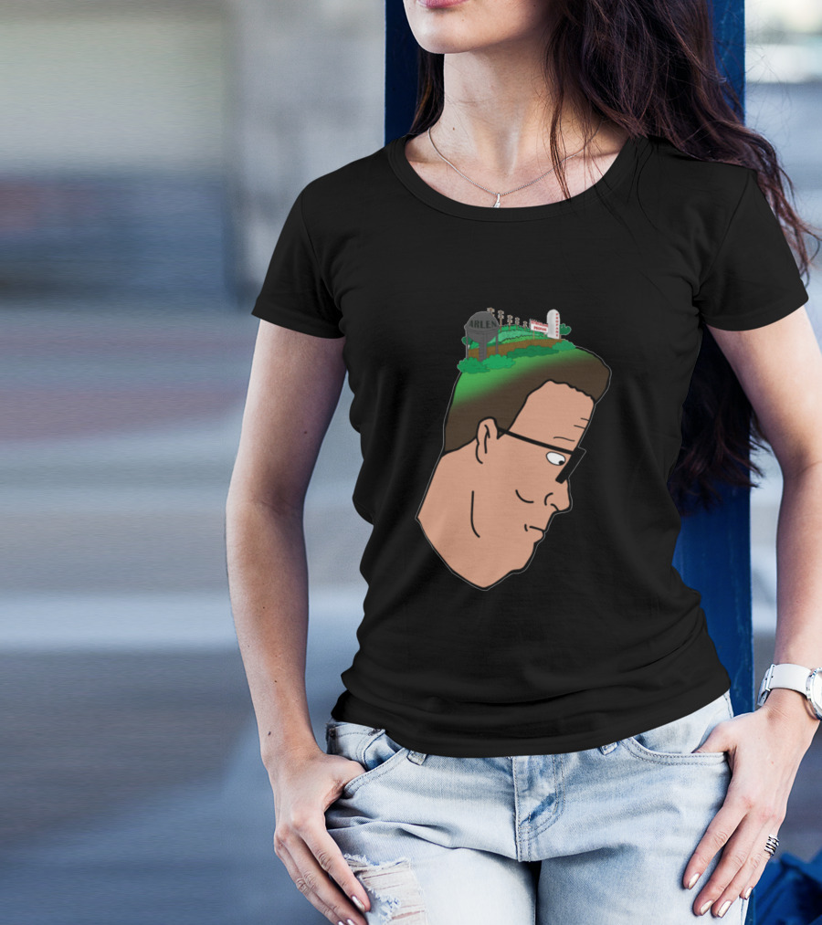 Arlen Water Tower World On Cartoon Character's Head T-Shirt