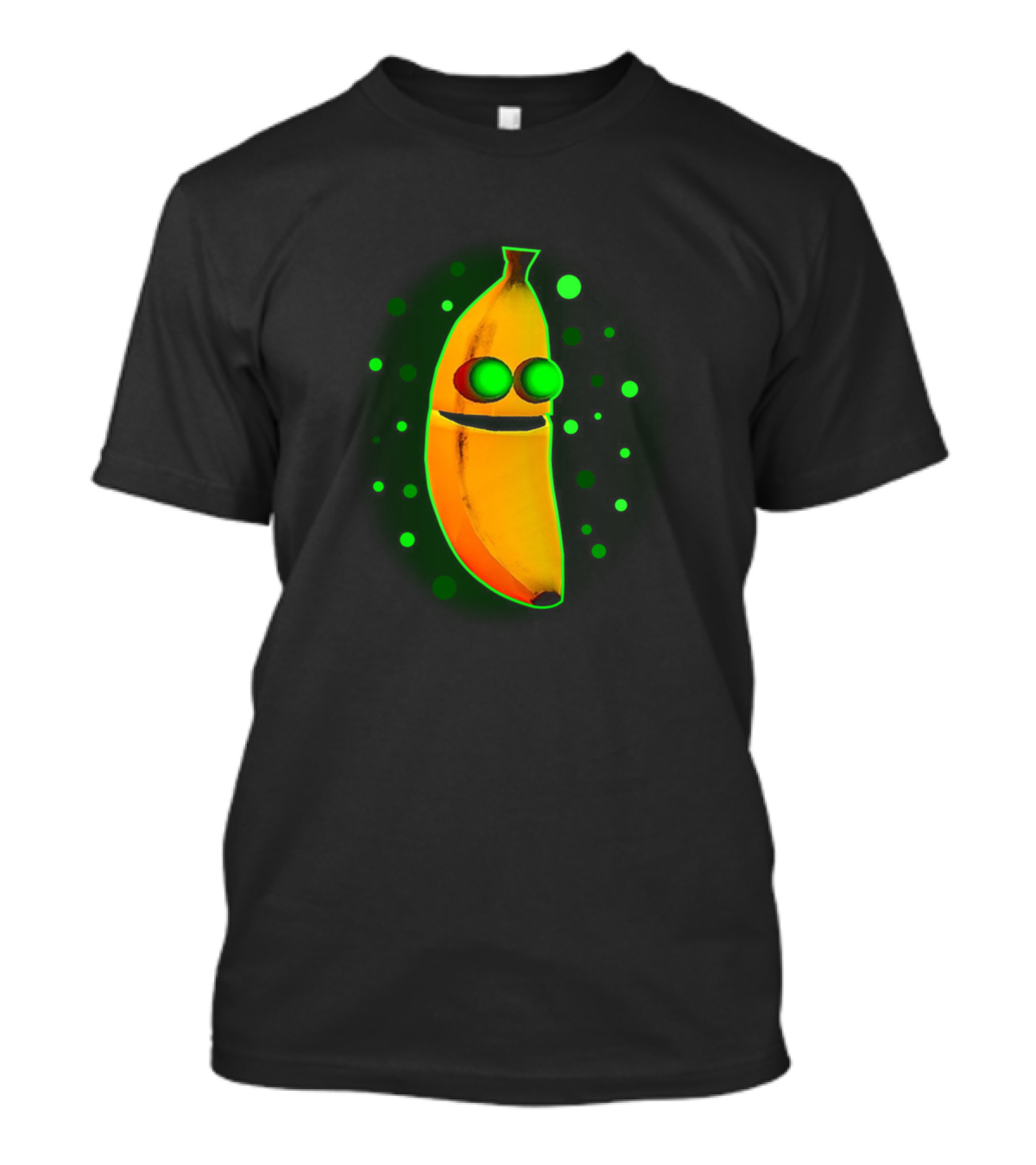 Banana With Glowing Green Eyes And Smile T-Shirt