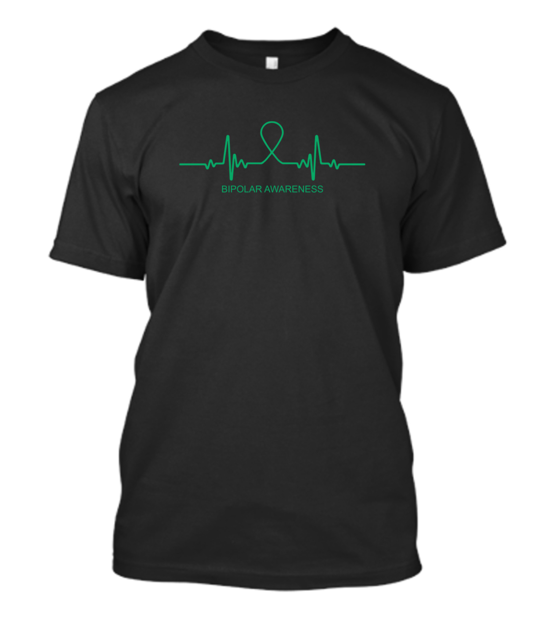 Bipolar Awareness Heartbeat Ribbon Hope For A Cure T-Shirt