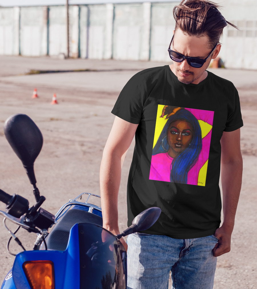 Blue Hair Beauty By Dan Florez T-Shirt