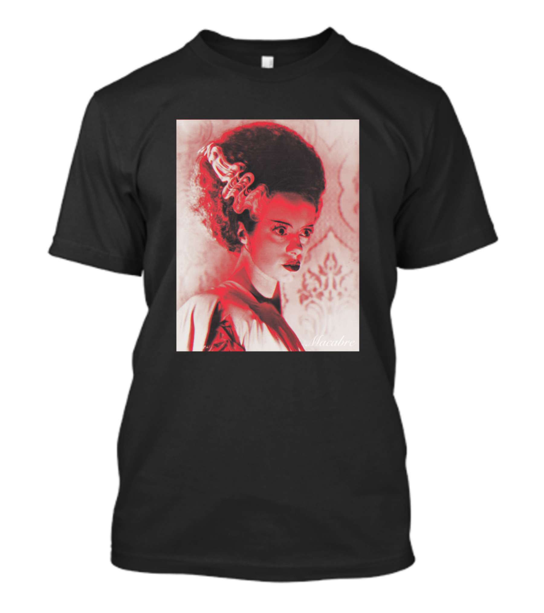 Bride Of Frankenstein Macabre Red T-Shirt