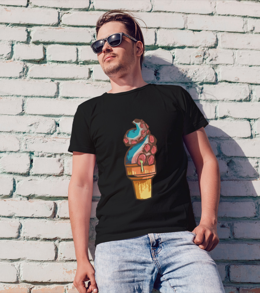 Ice Cream Tentacle Cone T-Shirt