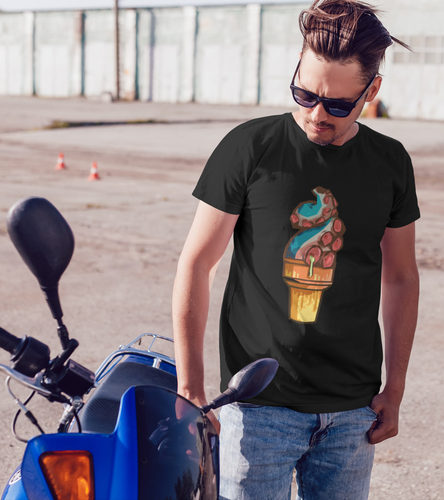 Ice Cream Tentacle Cone T-Shirt
