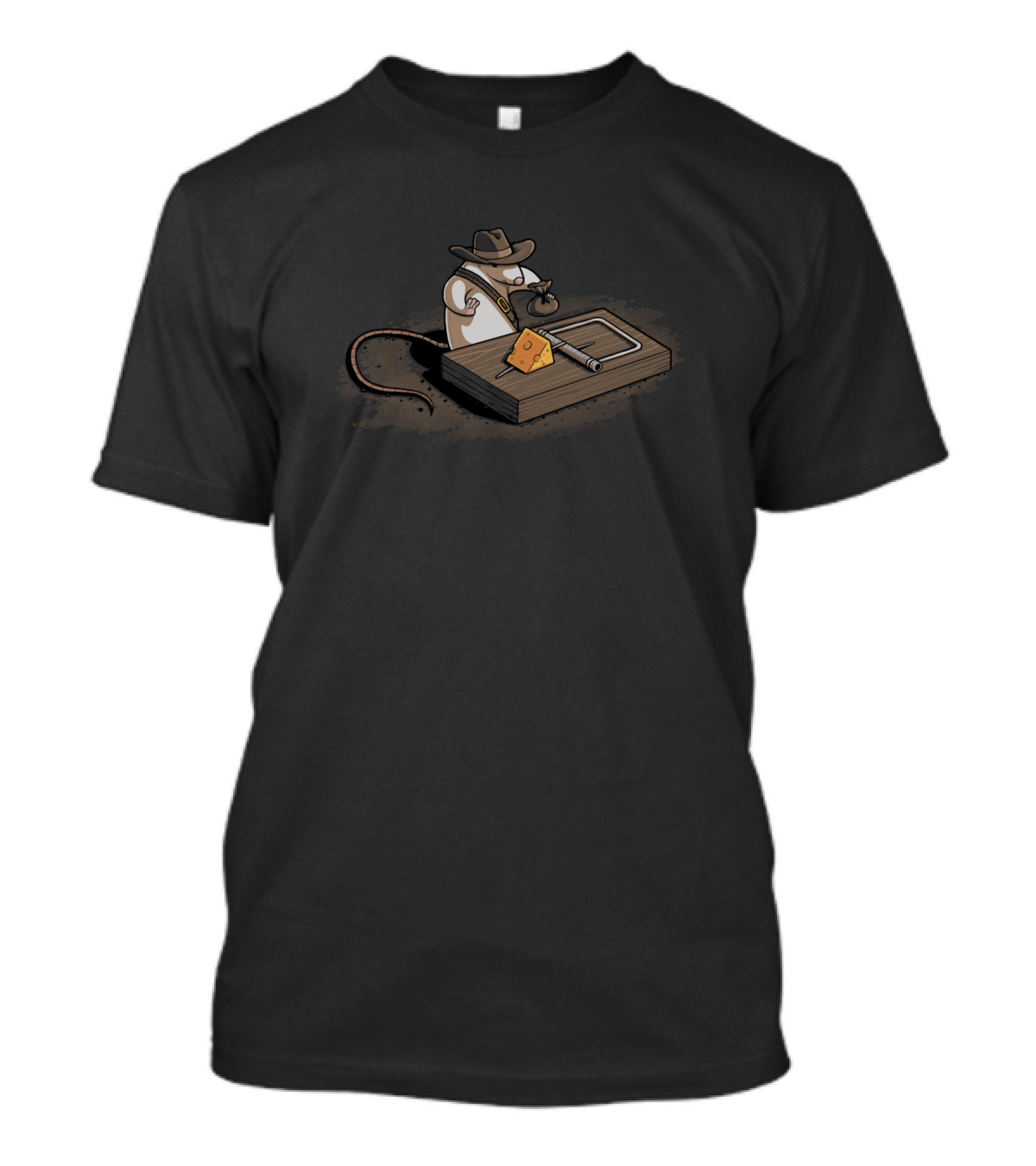 Indiana Mouse Adventure Hat Cheese Trap T-Shirt