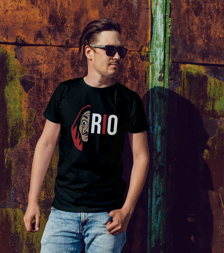 La Casa De Papel Rio Face Icon Salvador Dali Mask T-Shirt