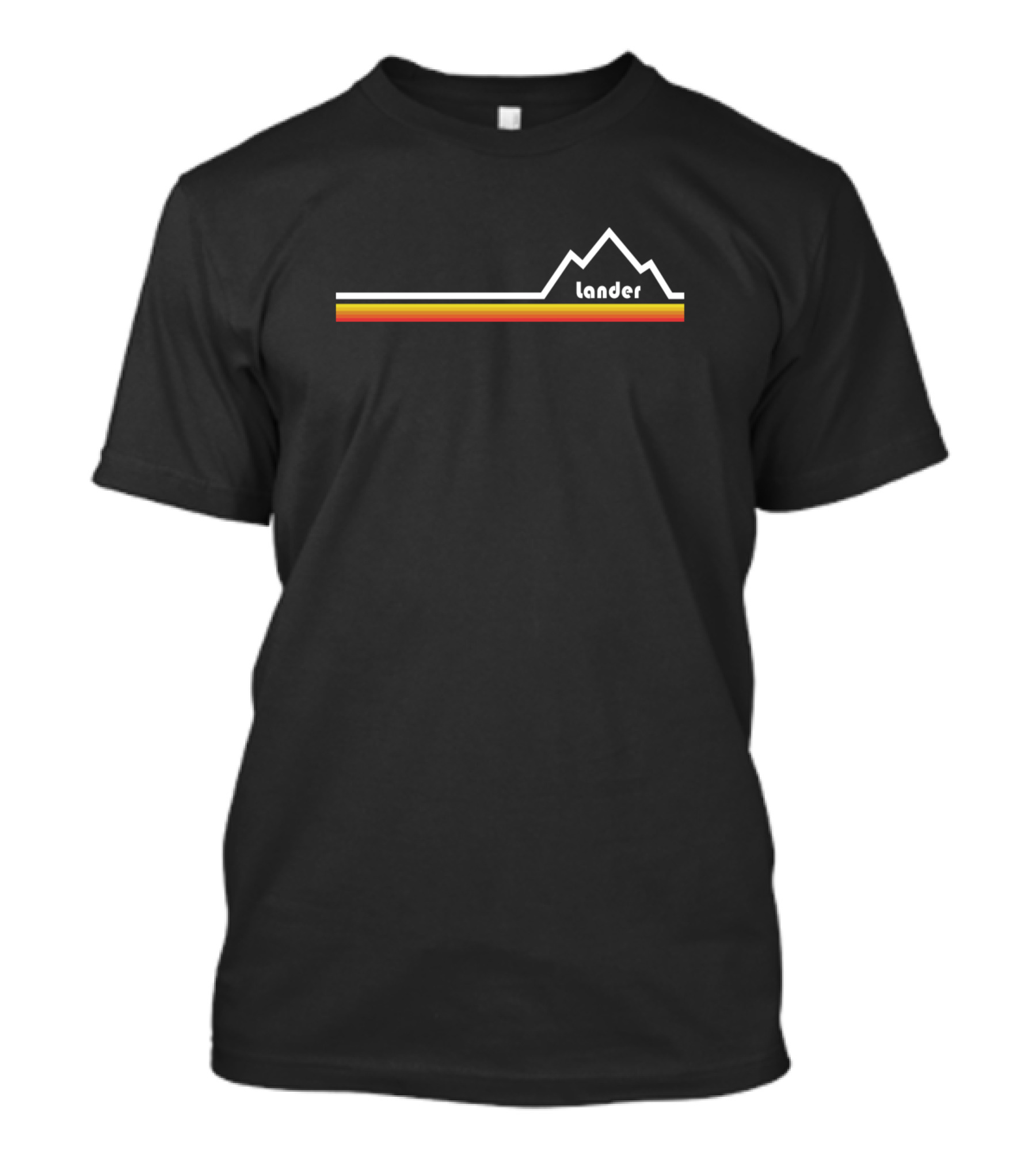 Lander Wyoming Mountain Outline T-Shirt
