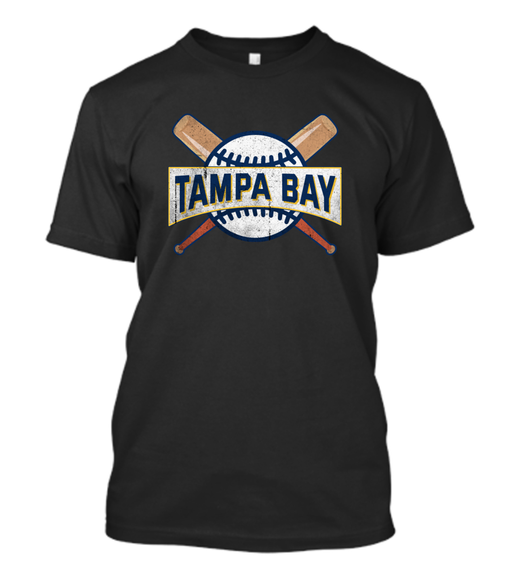 Tampa Bay Baseball Team With Crossed Bats And Ball T-Shirt