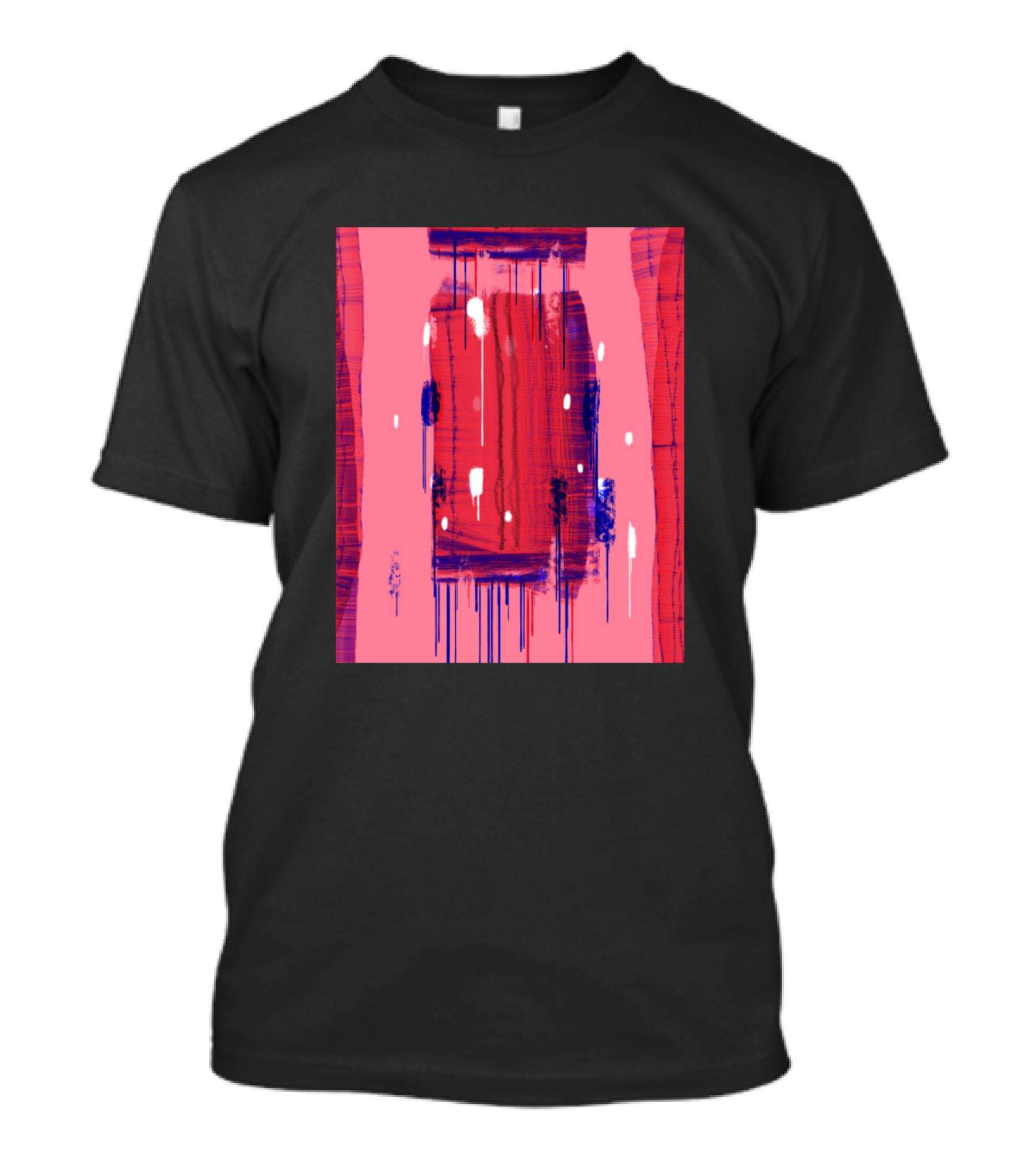 Make Your Mark Abstract Red And Pink Drips T-Shirt