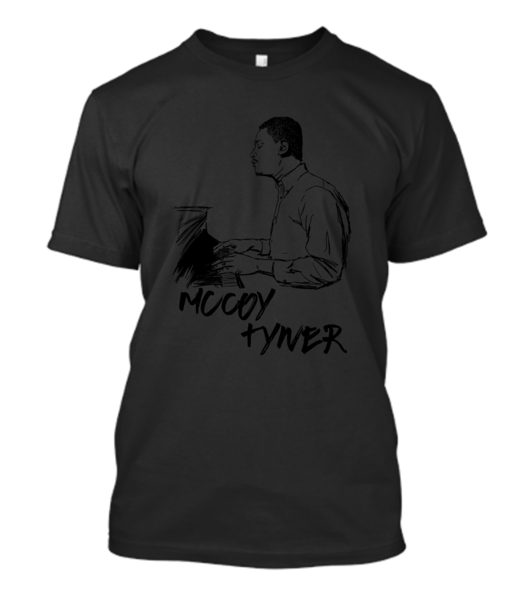 Mccoy Tyner Pianist Illustration Profile Sketch T-Shirt