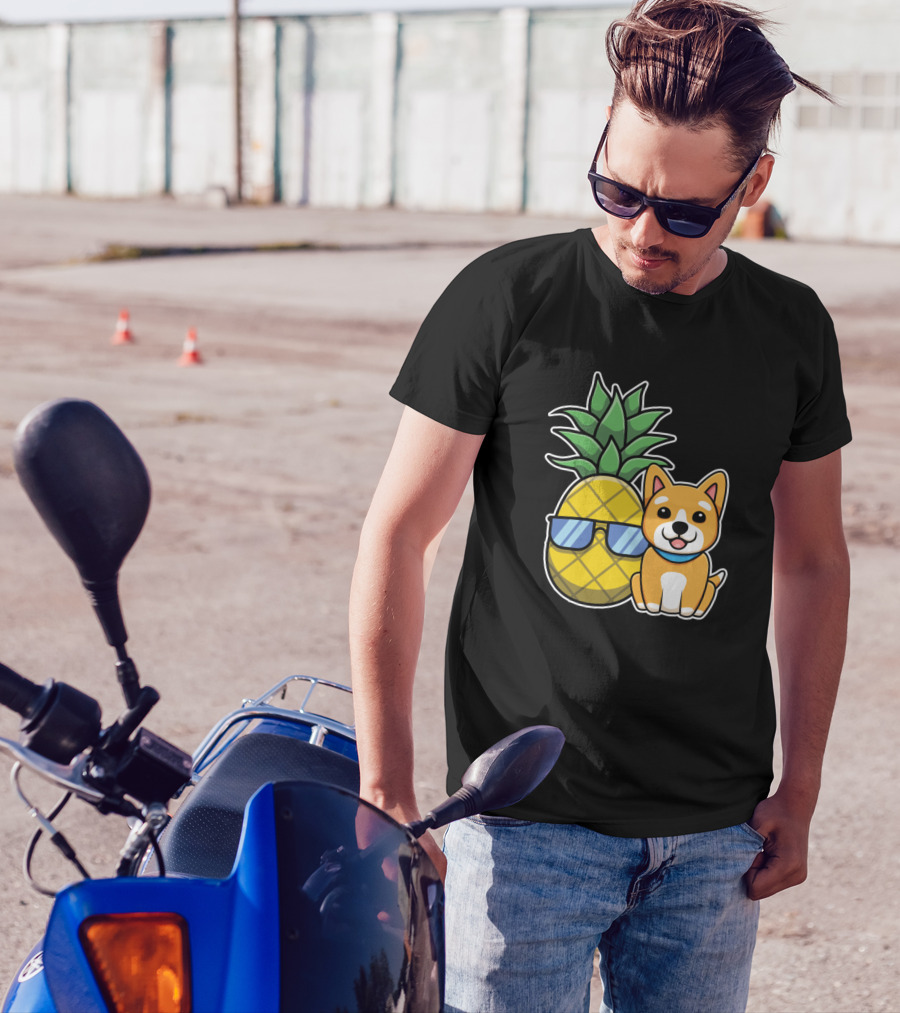 Aloha Hawaii Pineapple Sunglasses Dog Puppy Beaches T-Shirt