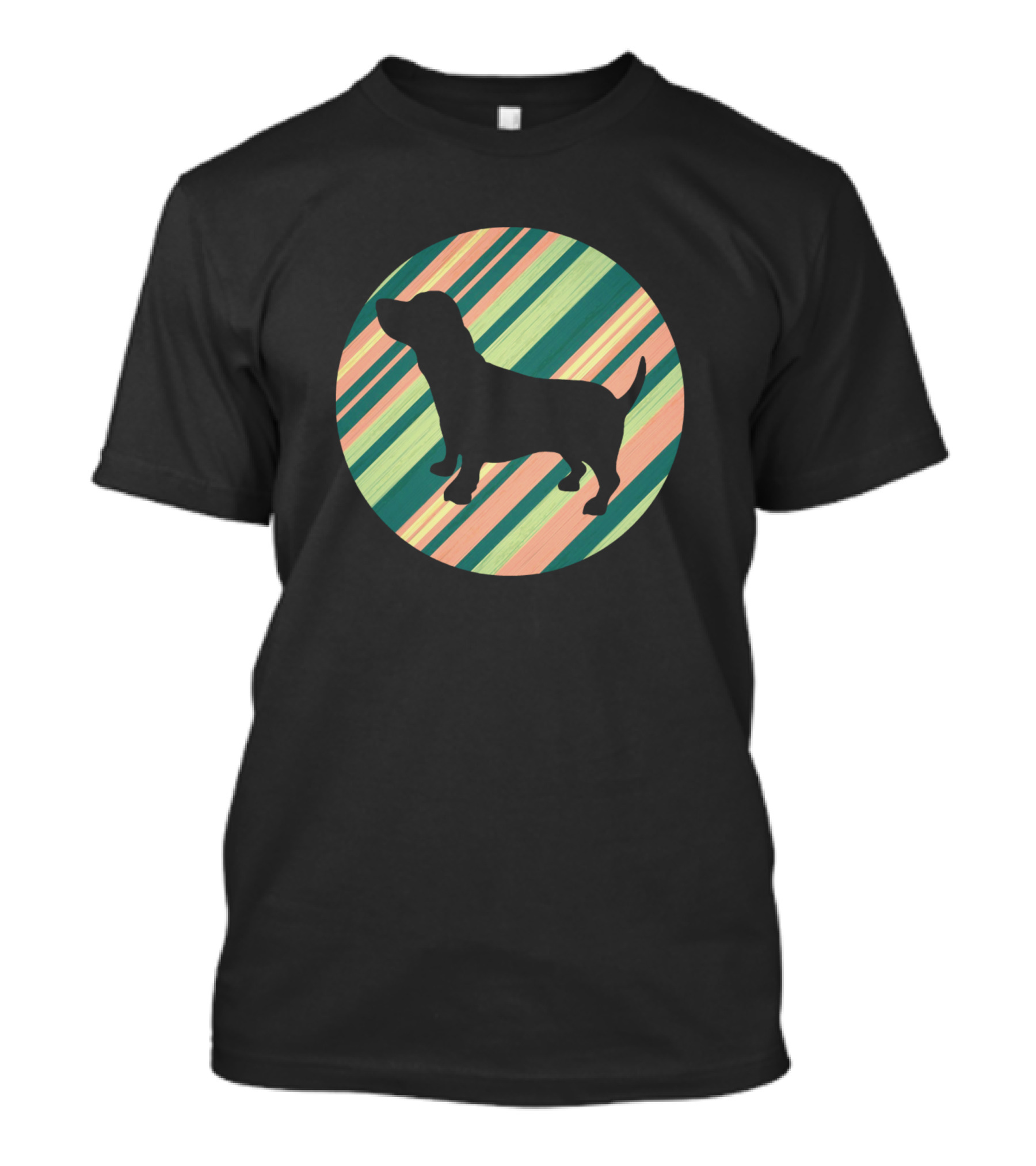 Retro Vintage Dachshund Silhouette On T-Shirt