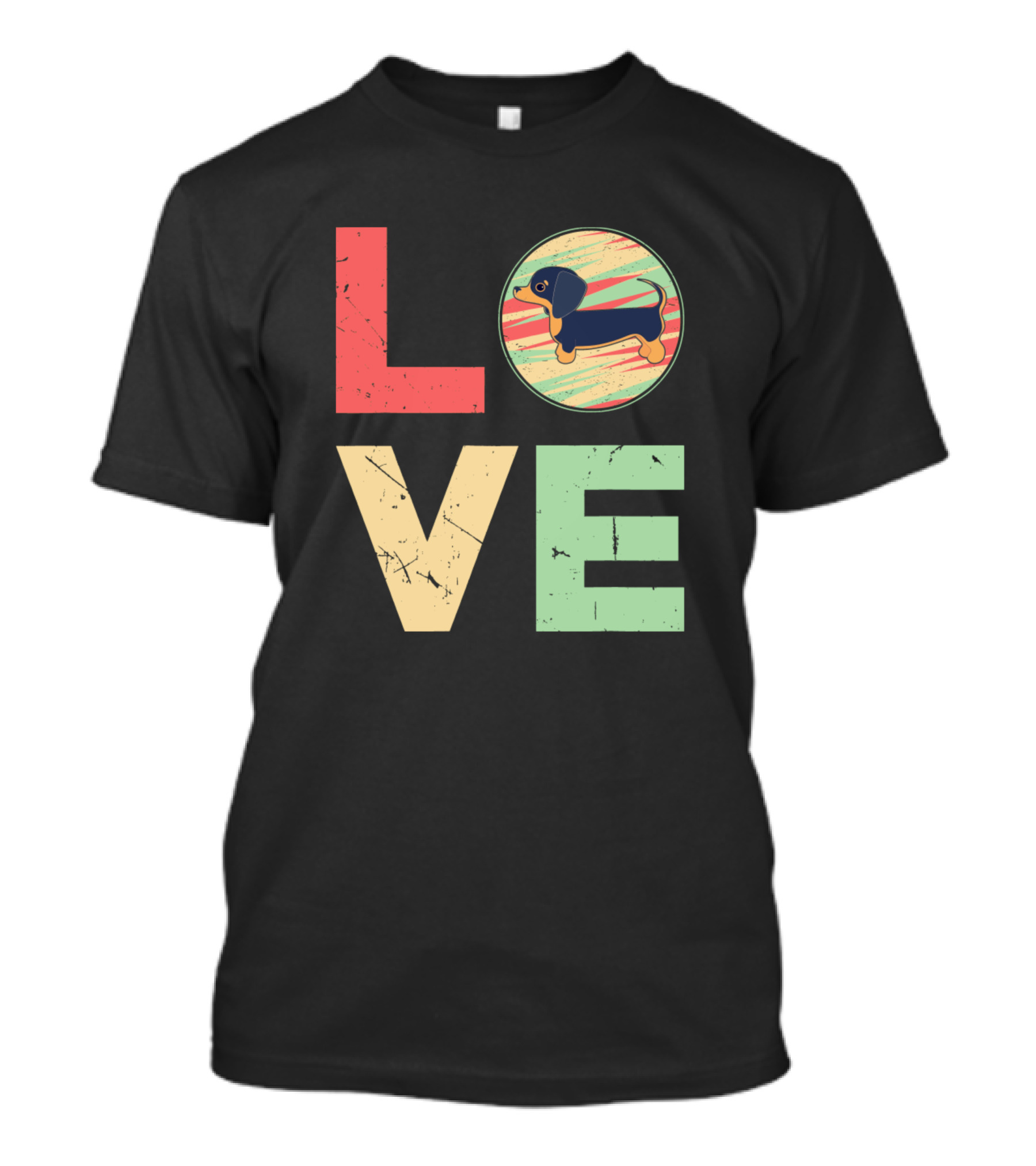 Retro Vintage Dachshund Love Dog Mom T-Shirt