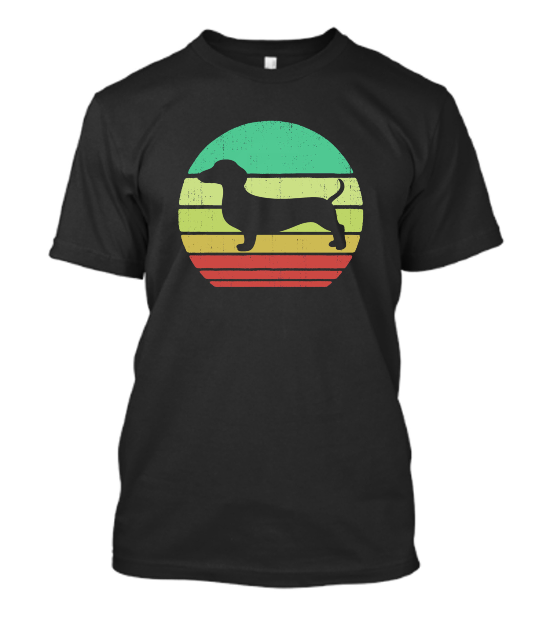 Retro Vintage Sunset Doxie Dachshund Dog Breed T-Shirt