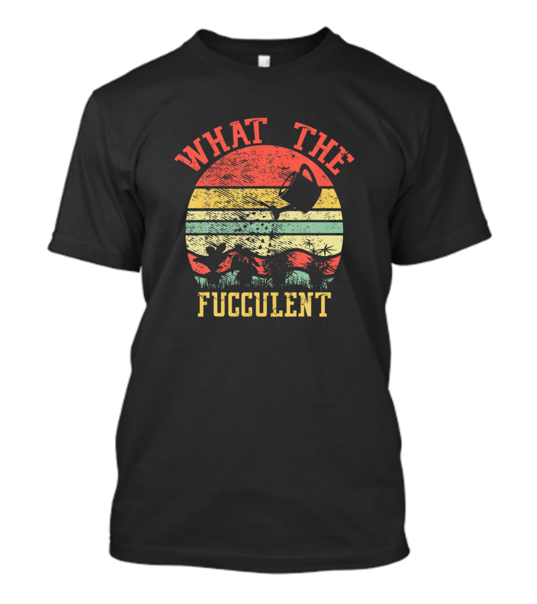 What The Fucculent Retro Vintage Cactus Succulents T-Shirt