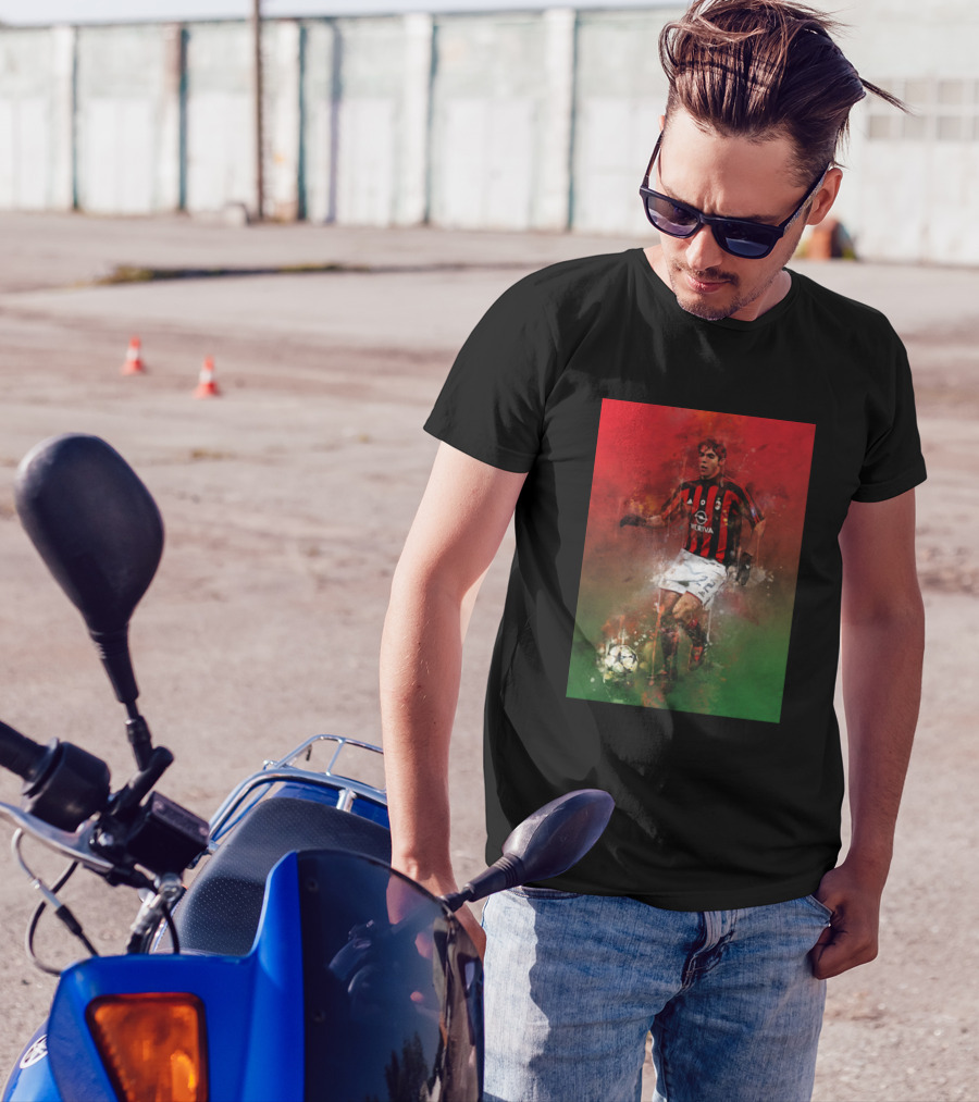 Ricardo Kaka AC Milan Soccer Watercolor T-Shirt