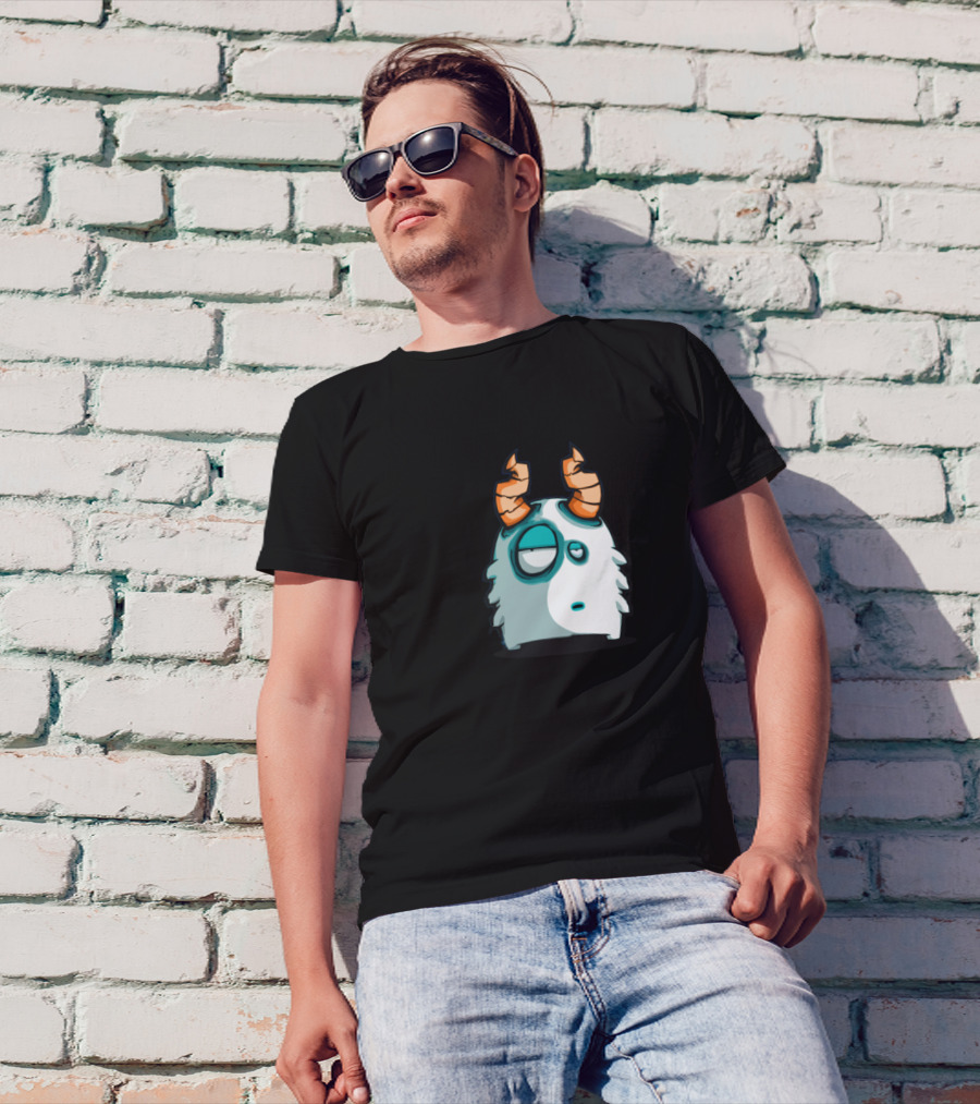Sad Stay Special Monster With Orange Horns And Blue Eye T-Shirt