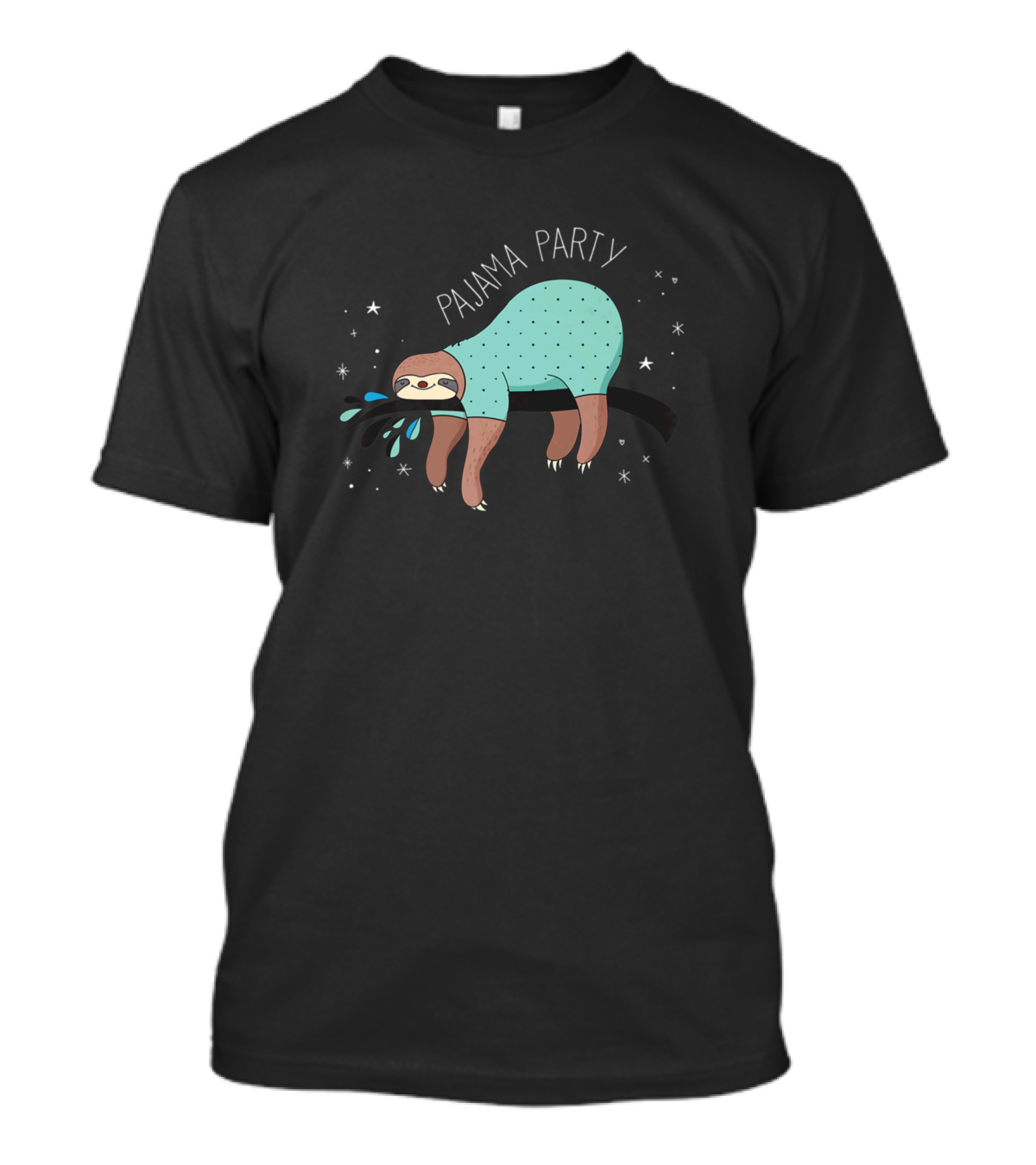Pajama Party Cute Sleeping Sloth Lover In Starry Background Z0000 T-Shirt