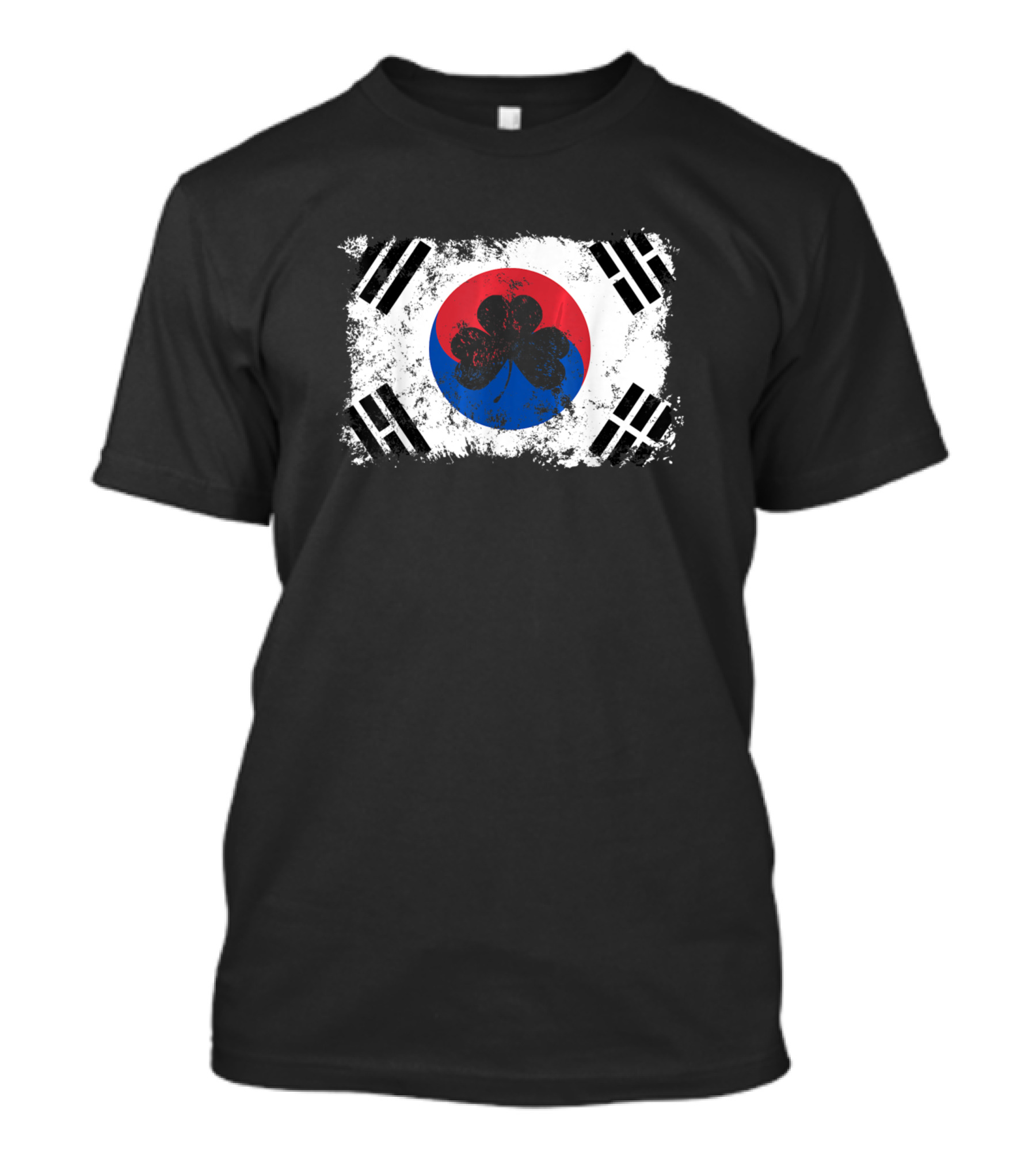 South Korea Flag With Irish Shamrock T-Shirt
