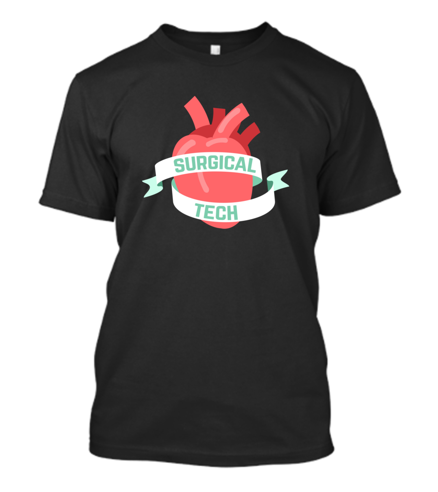 Surgical Tech Anatomical Heart Banner T-Shirt