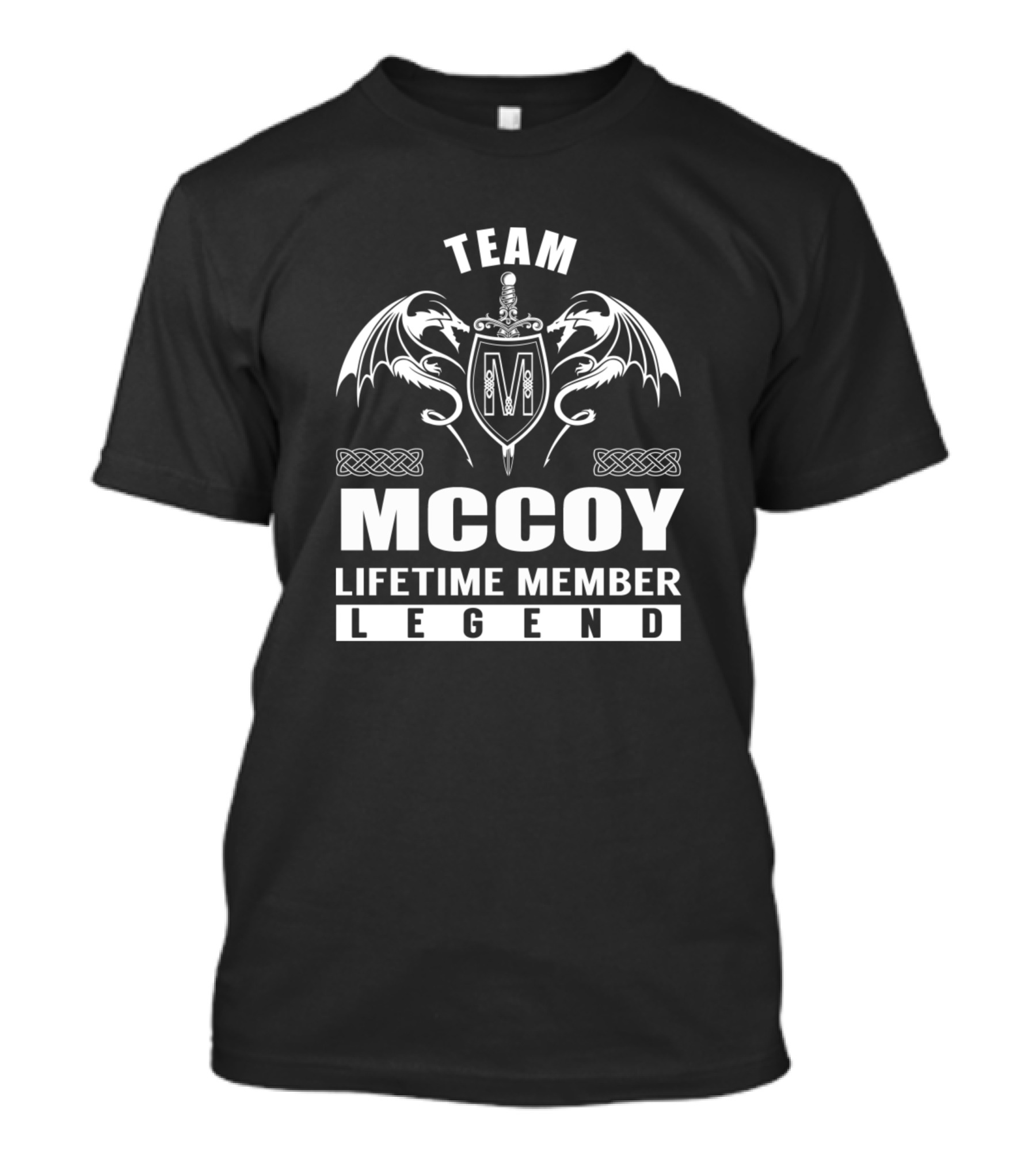 Team Mccoy Lifetime Member Legend Dragon Shield Crest T-Shirt
