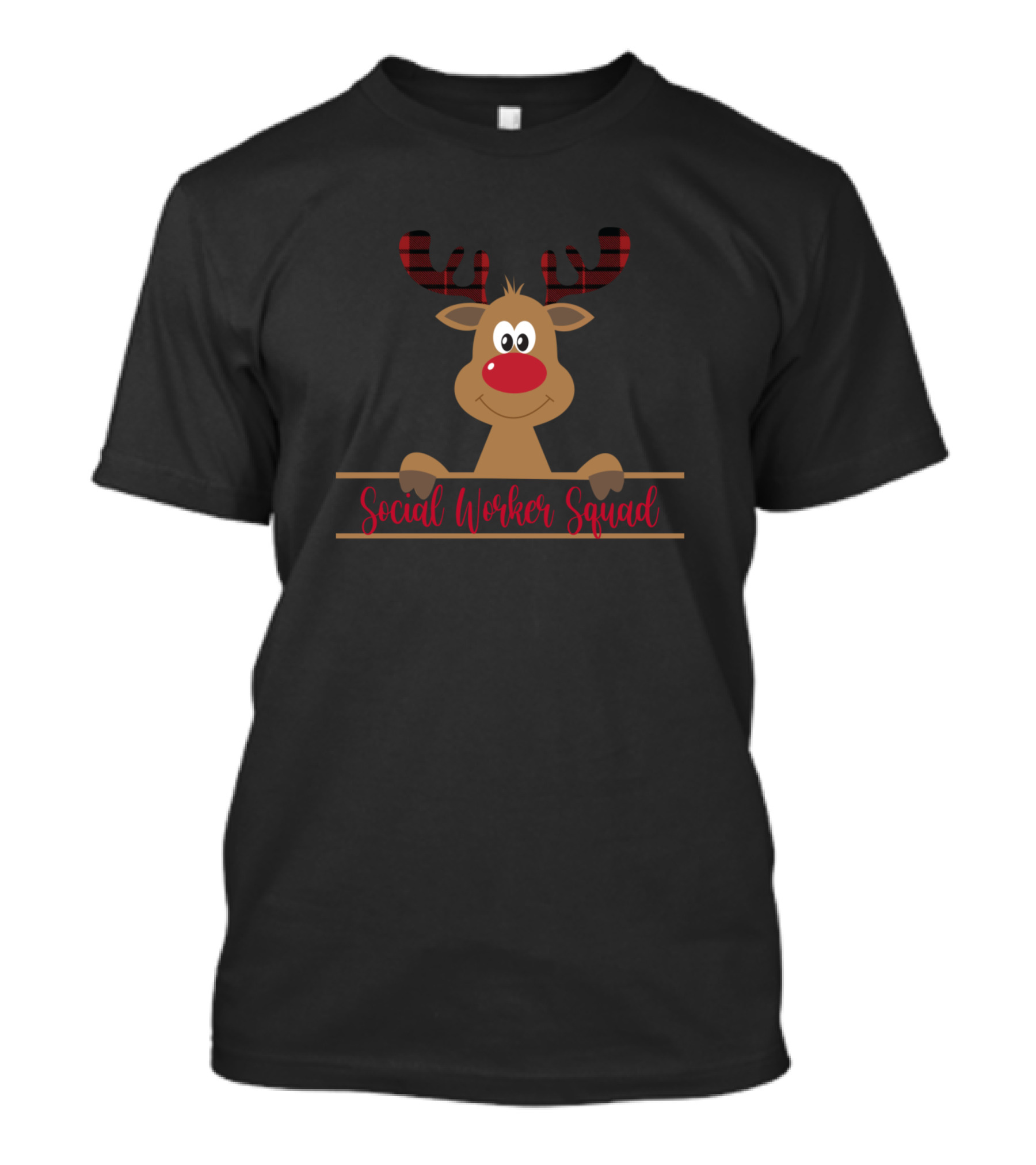 Social Worker Squad Cutest Reindeer This Christmas T-Shirt