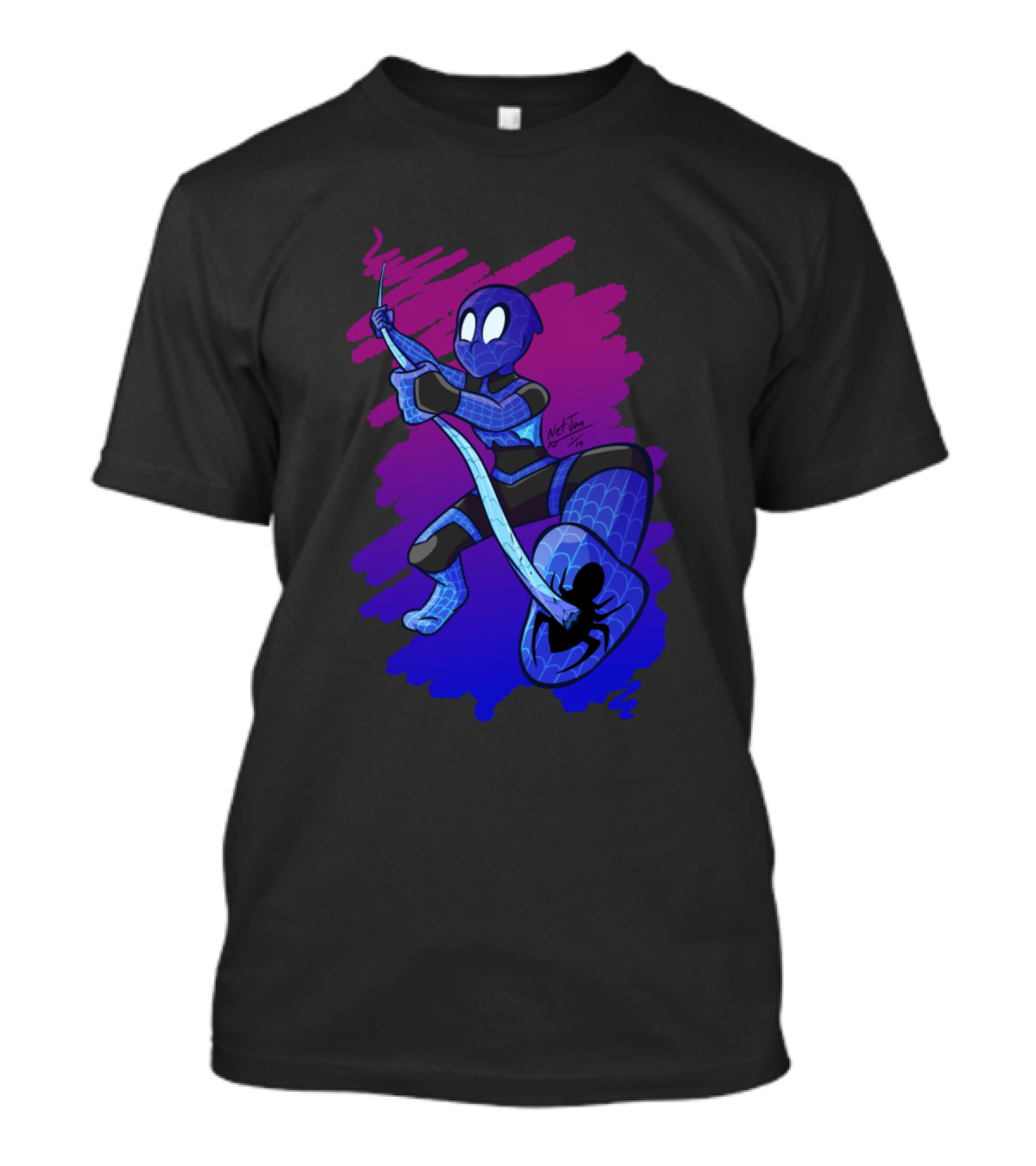 Spider-Man Heroic Blue And Purple Fan T-Shirt