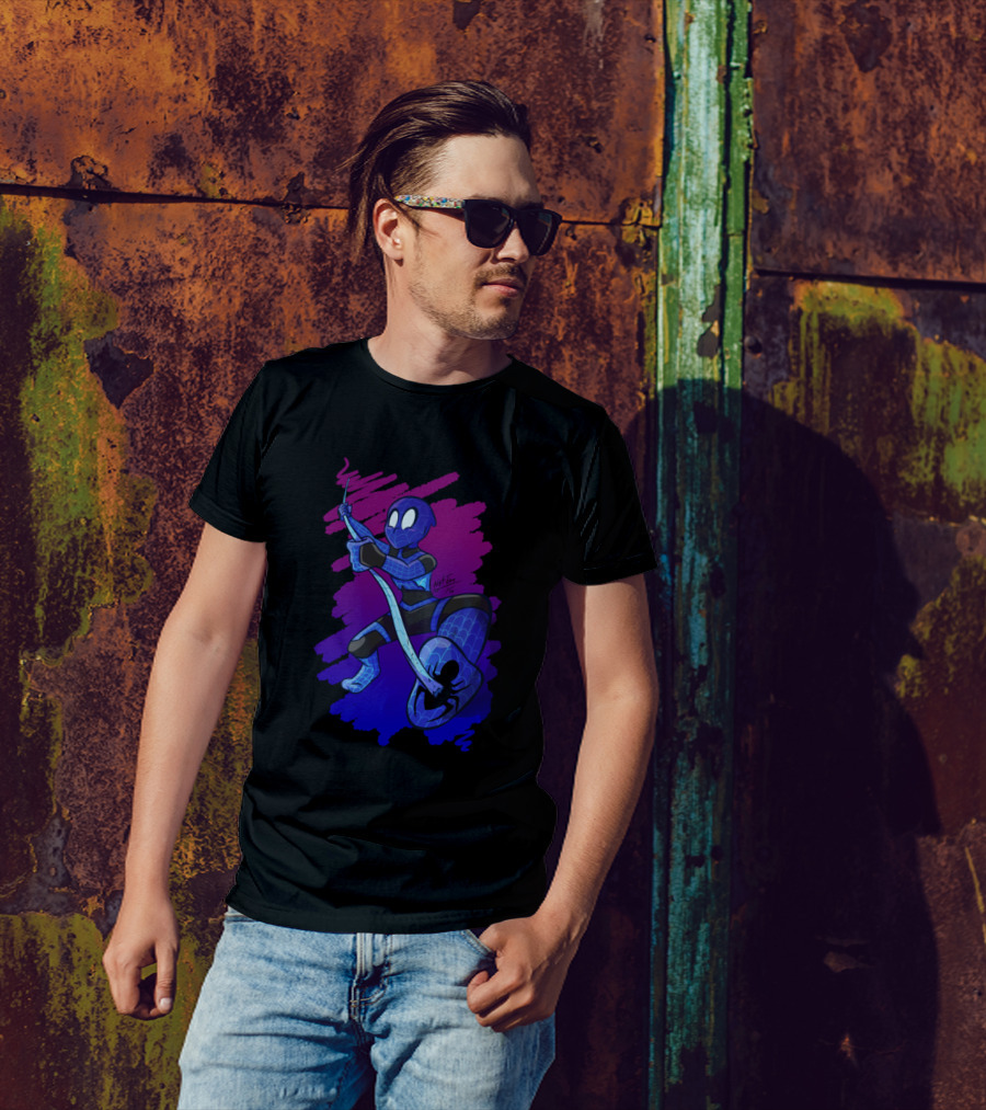 Spider-Man Heroic Blue And Purple Fan T-Shirt