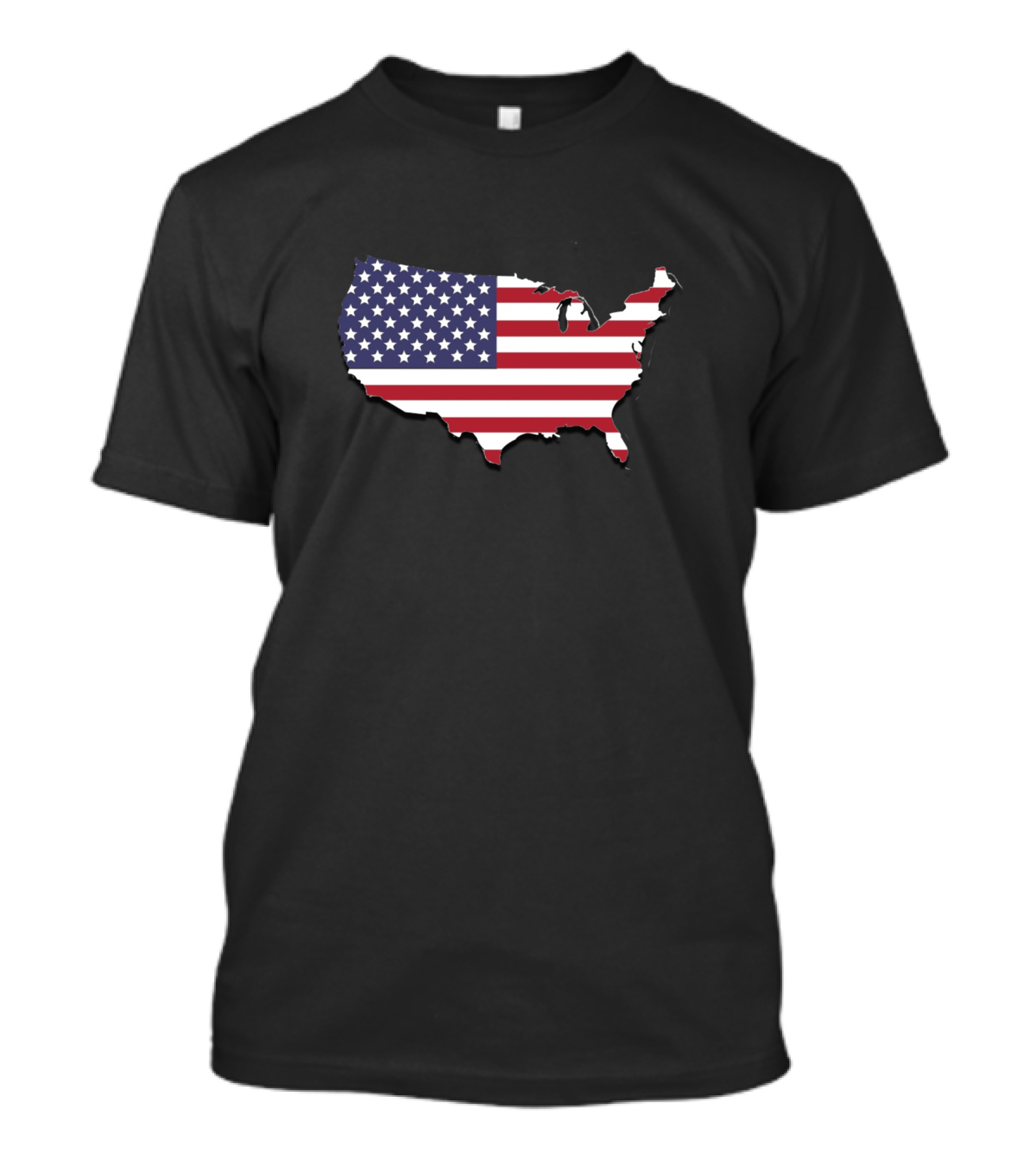 Flag American Map United States T-Shirt