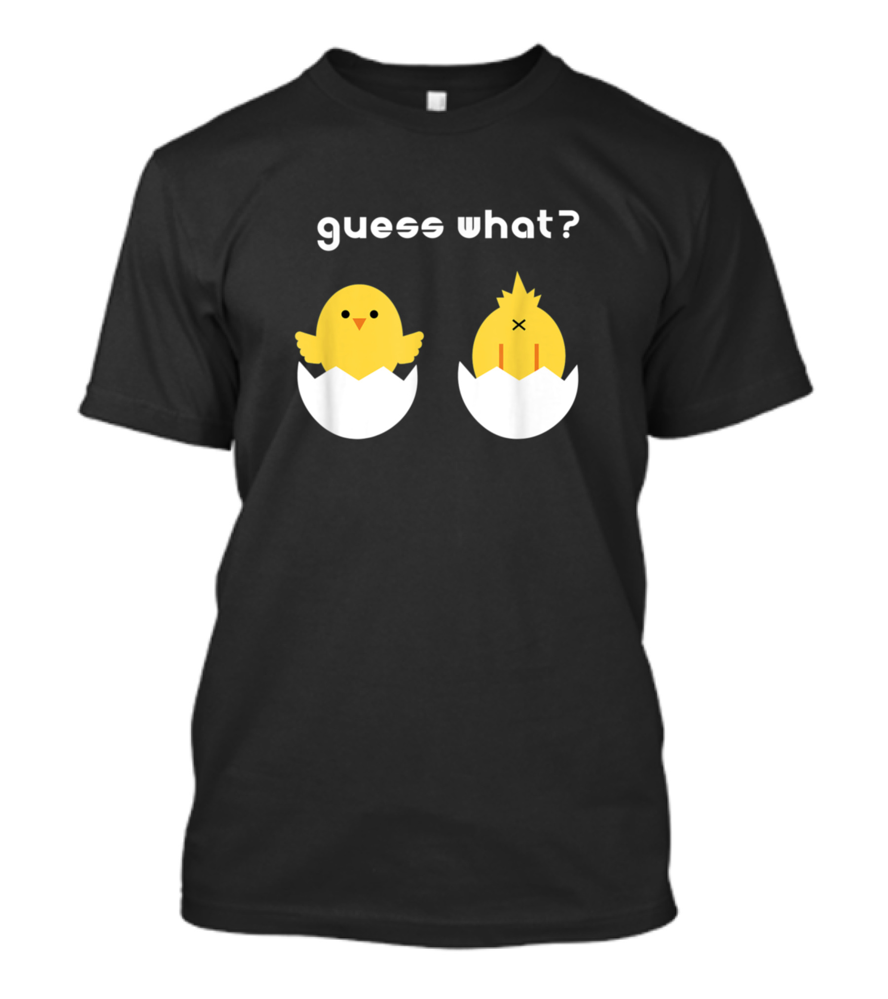 Guess What Chicken Butt Black White Fun T-Shirt