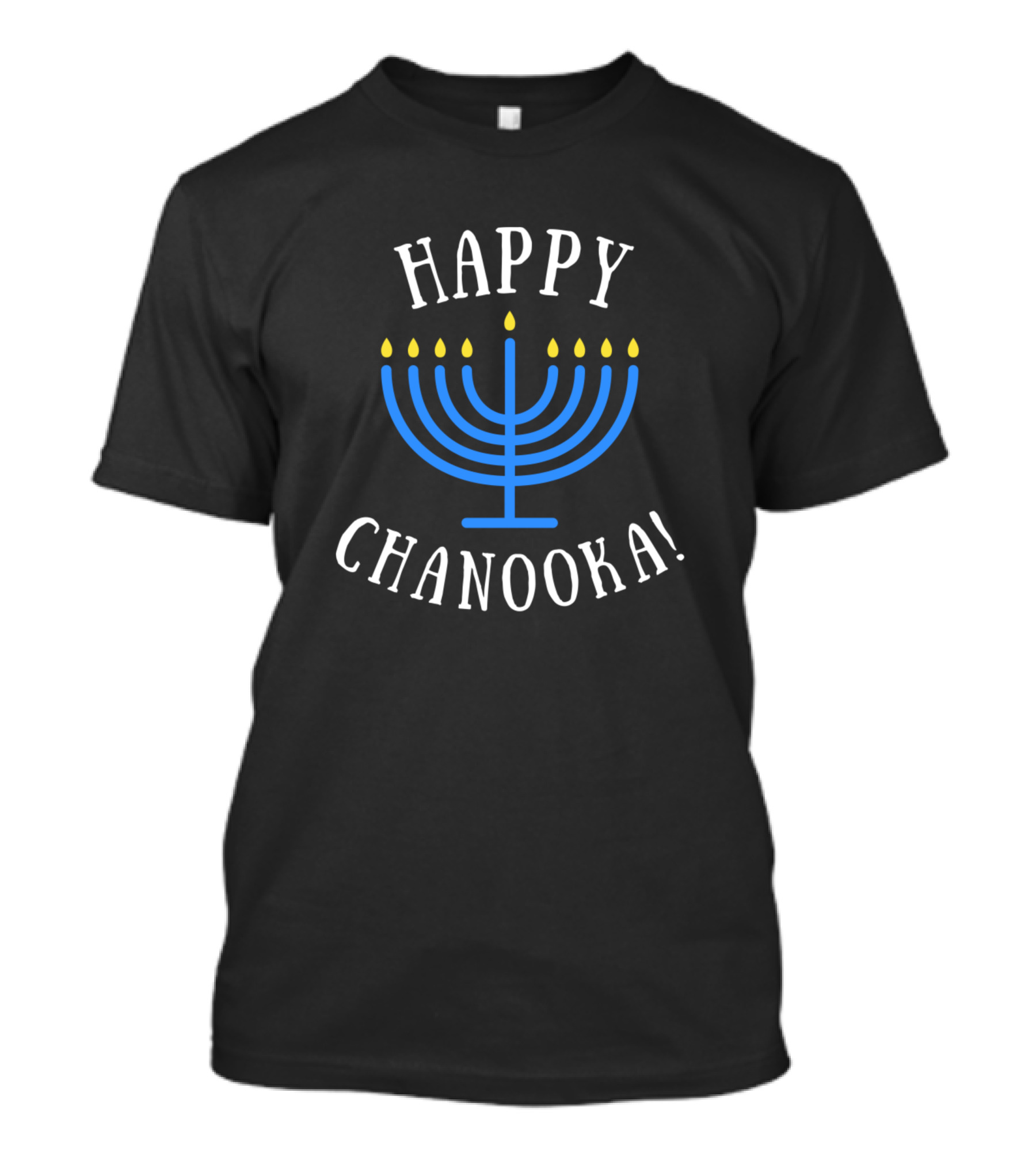 Happy Chanooka Menorah Fun Text T-Shirt