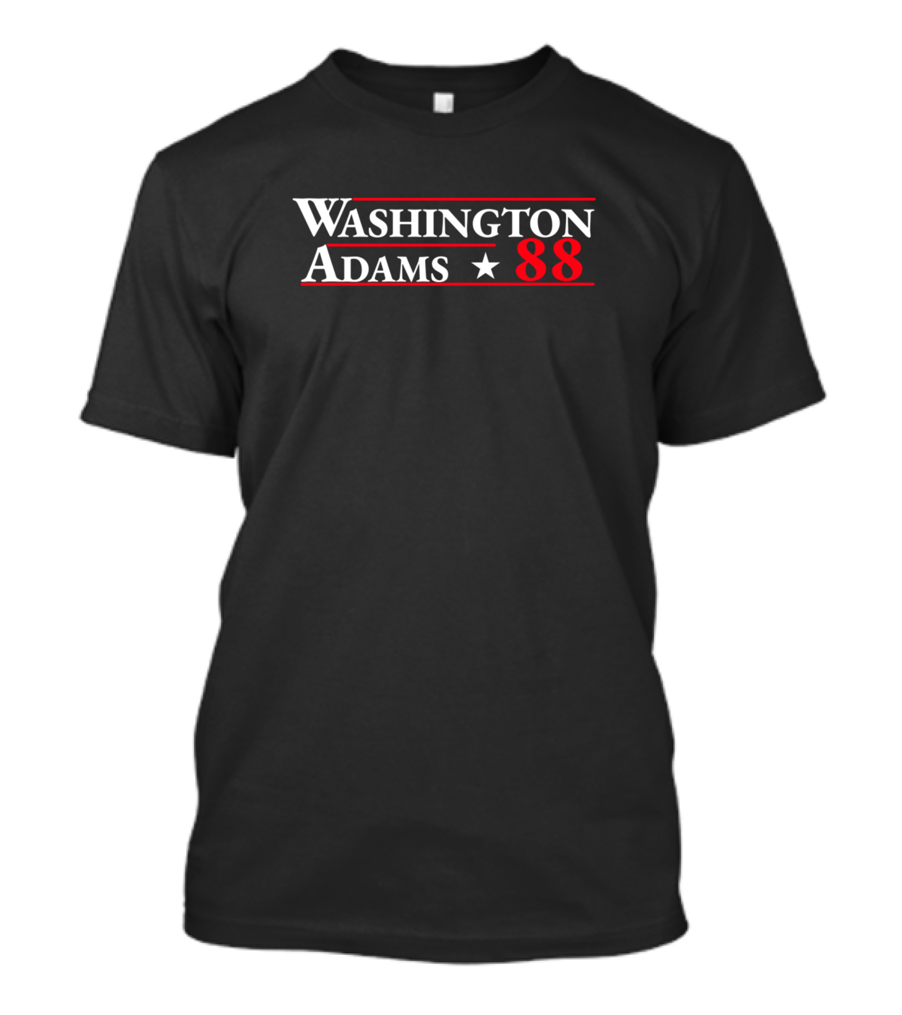 Washington Adams 88 Retro Presidential Star T-Shirt