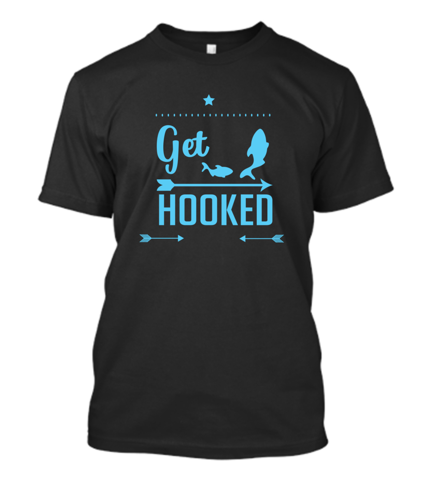 Get Hooked Fish Silhouettes And Arrows T-Shirt