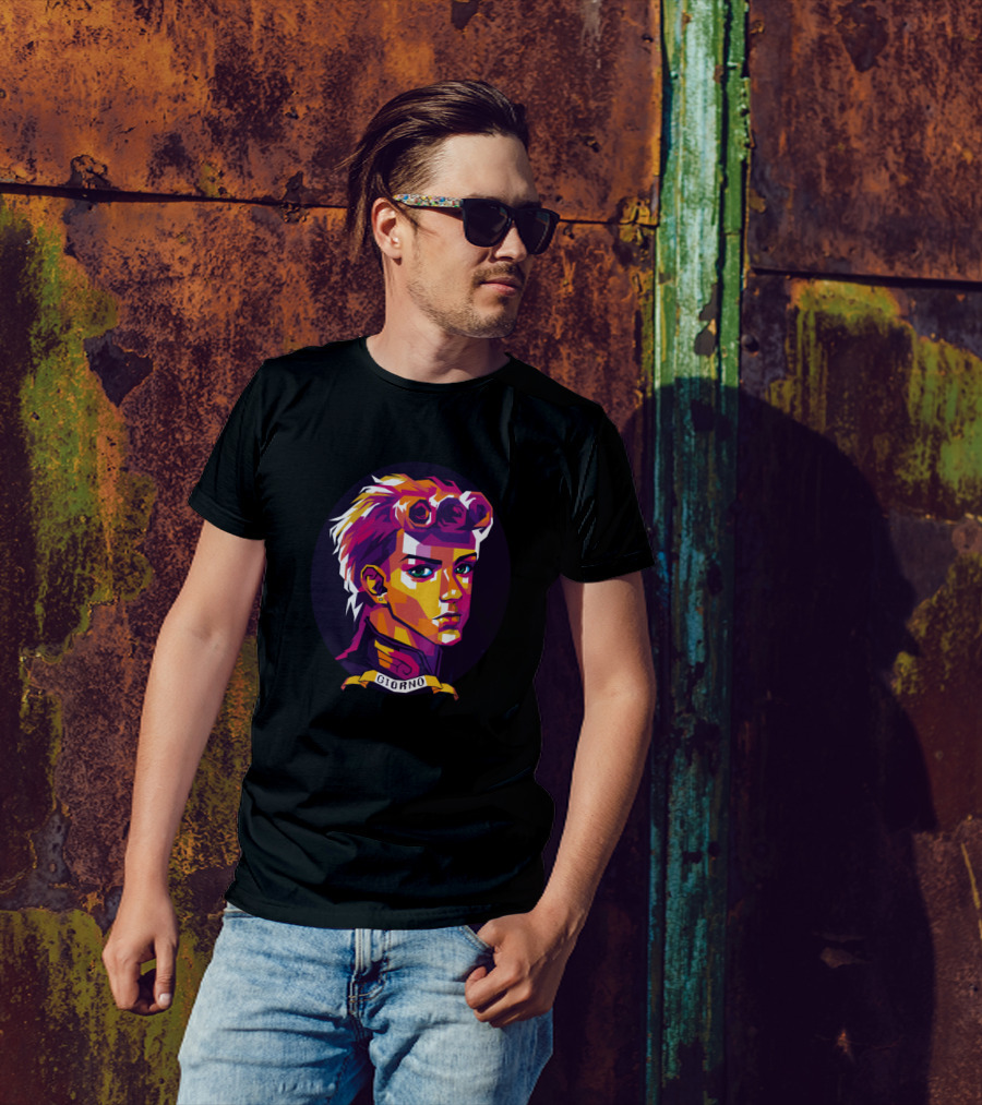 Giorno Giovanna Pop Art Style Portrait JoJo's Bizarre Adventure Character T-Shirt