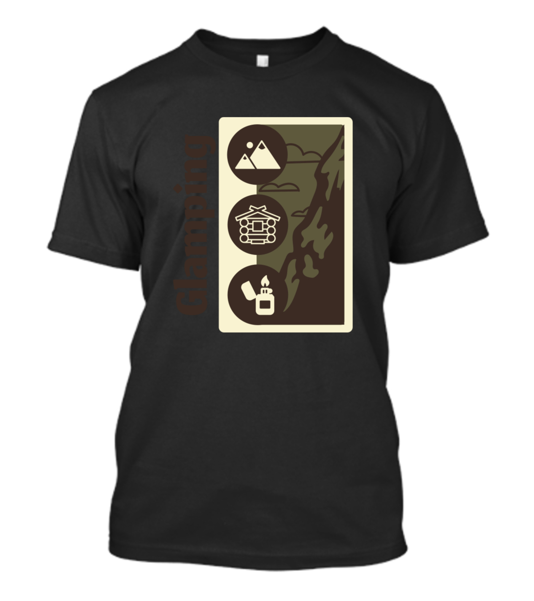 Glamping Camping Mountains Cabin Outdoor Life T-Shirt