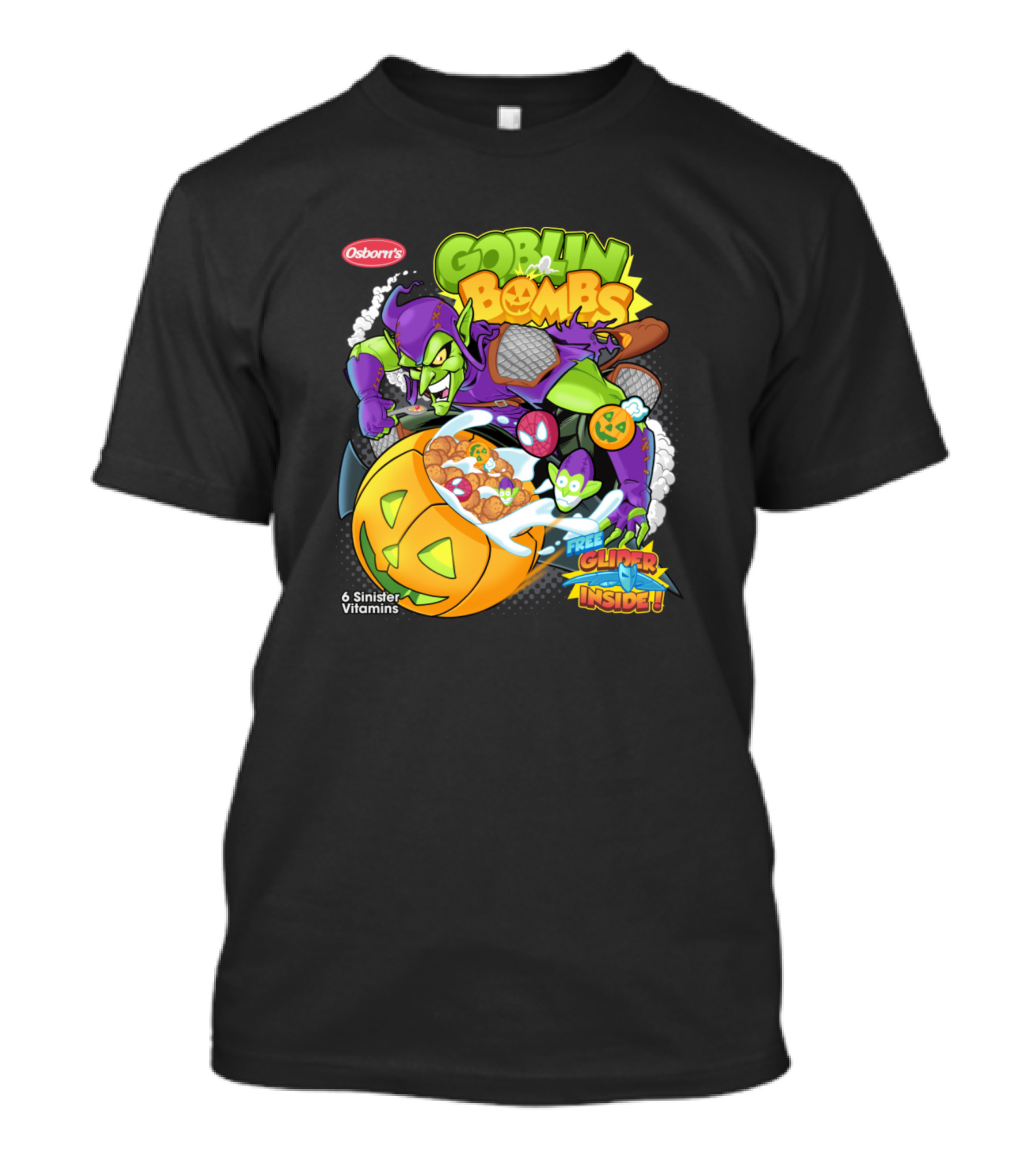 Osborn's Goblin Bombs Free Glider Inside 6 Sinister Vitamins T-Shirt
