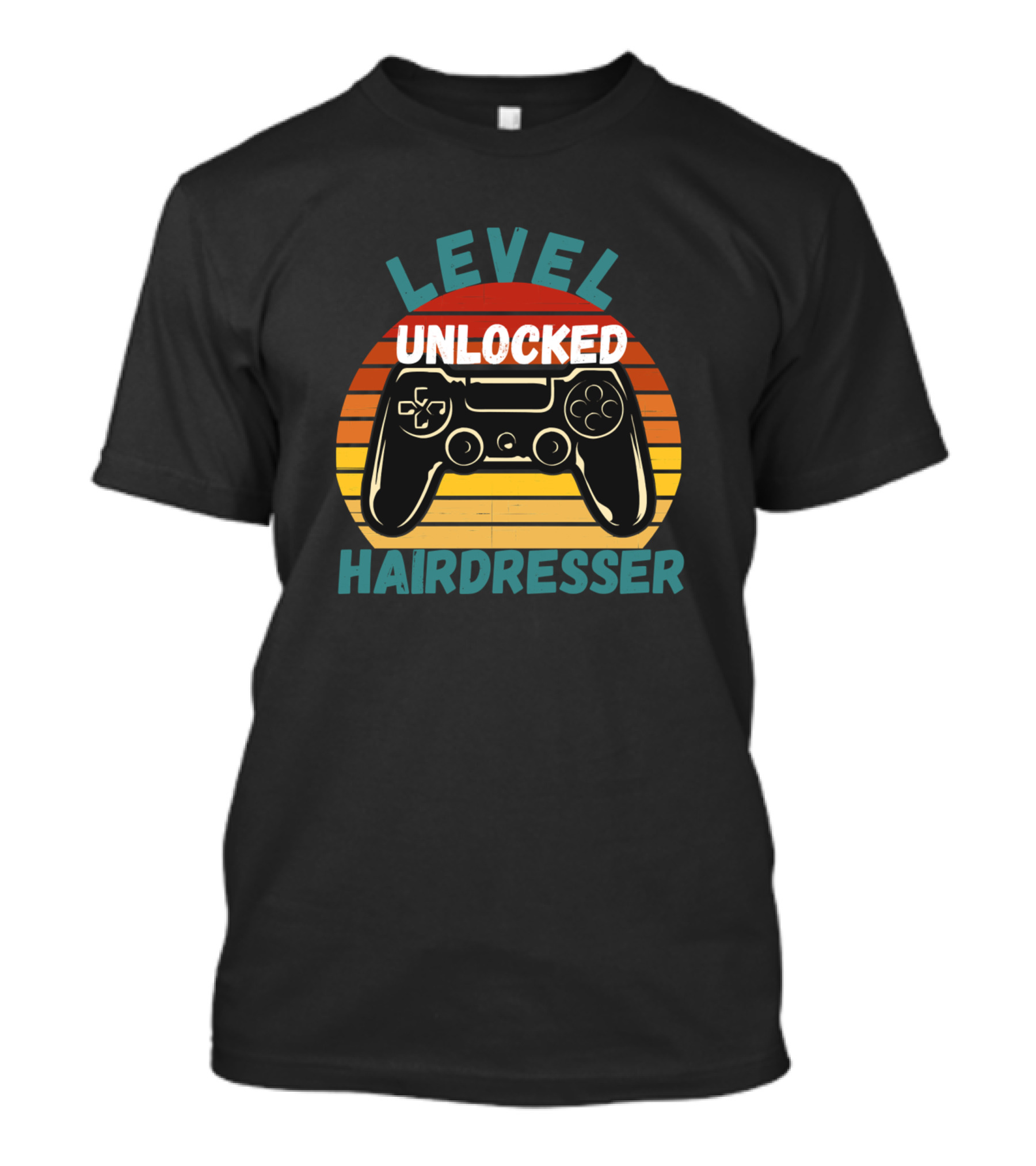 Level Unlocked Hairdresser Retro Gaming Controller T-Shirt