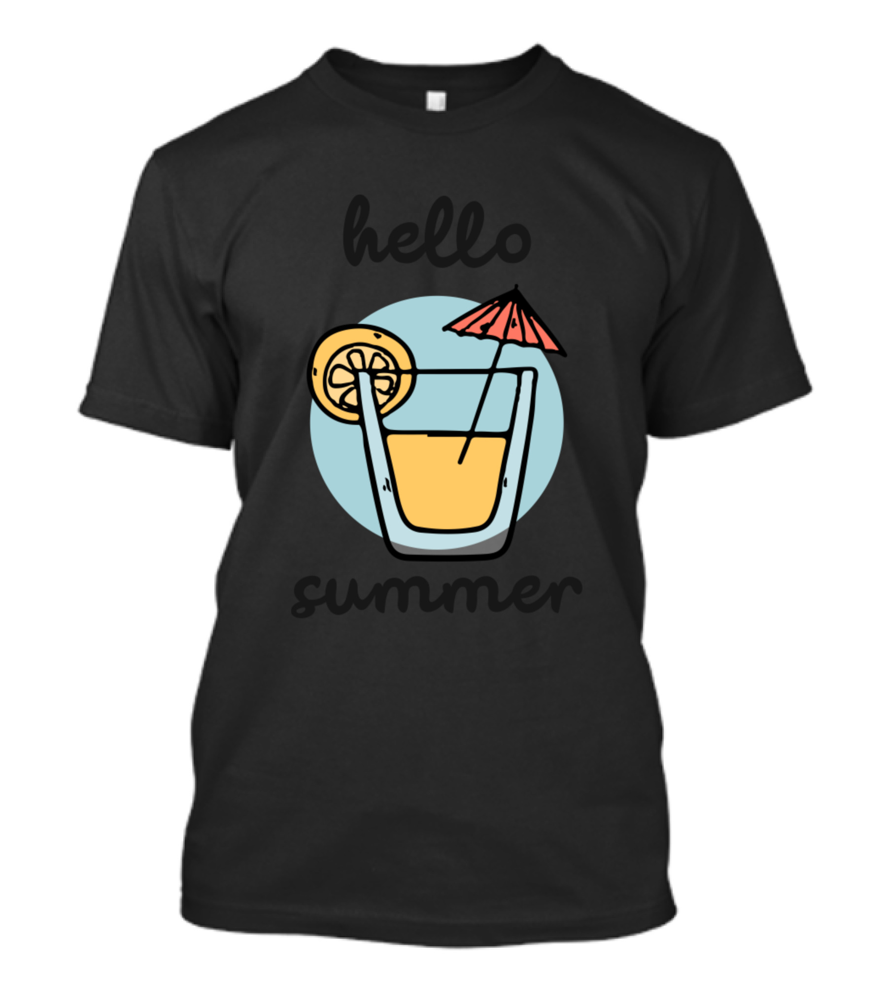 Hello Summer Lemonade Umbrella Drink T-Shirt
