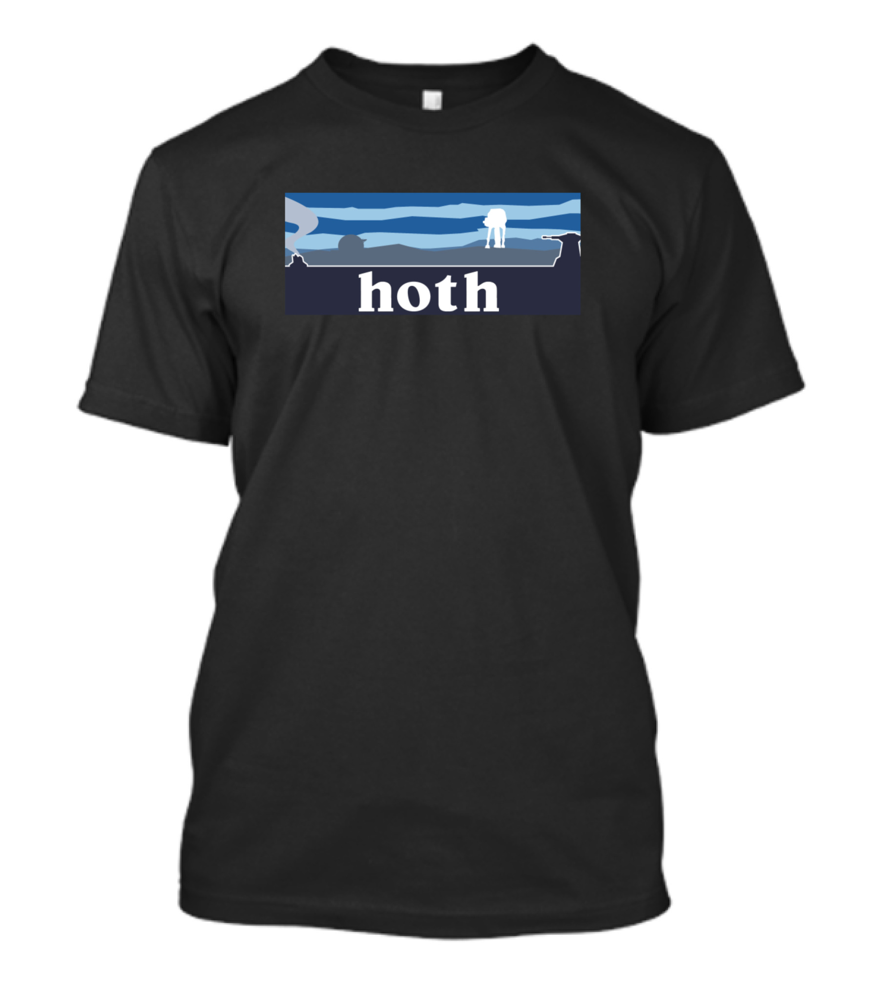 Hoth Star Wars AT-AT Walker Silhouette Scene T-Shirt