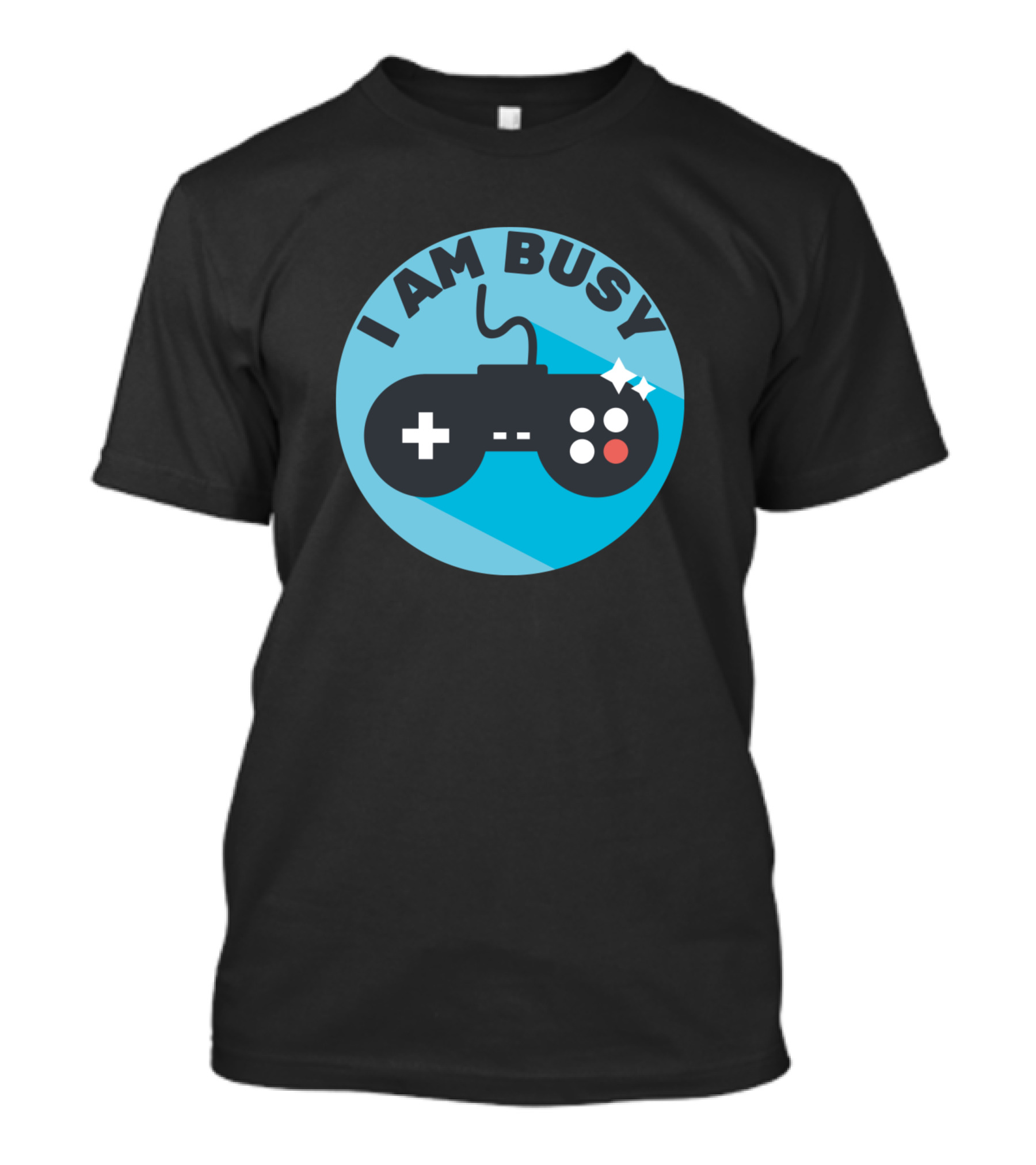 I Am Busy Video Game Controller Circle T-Shirt