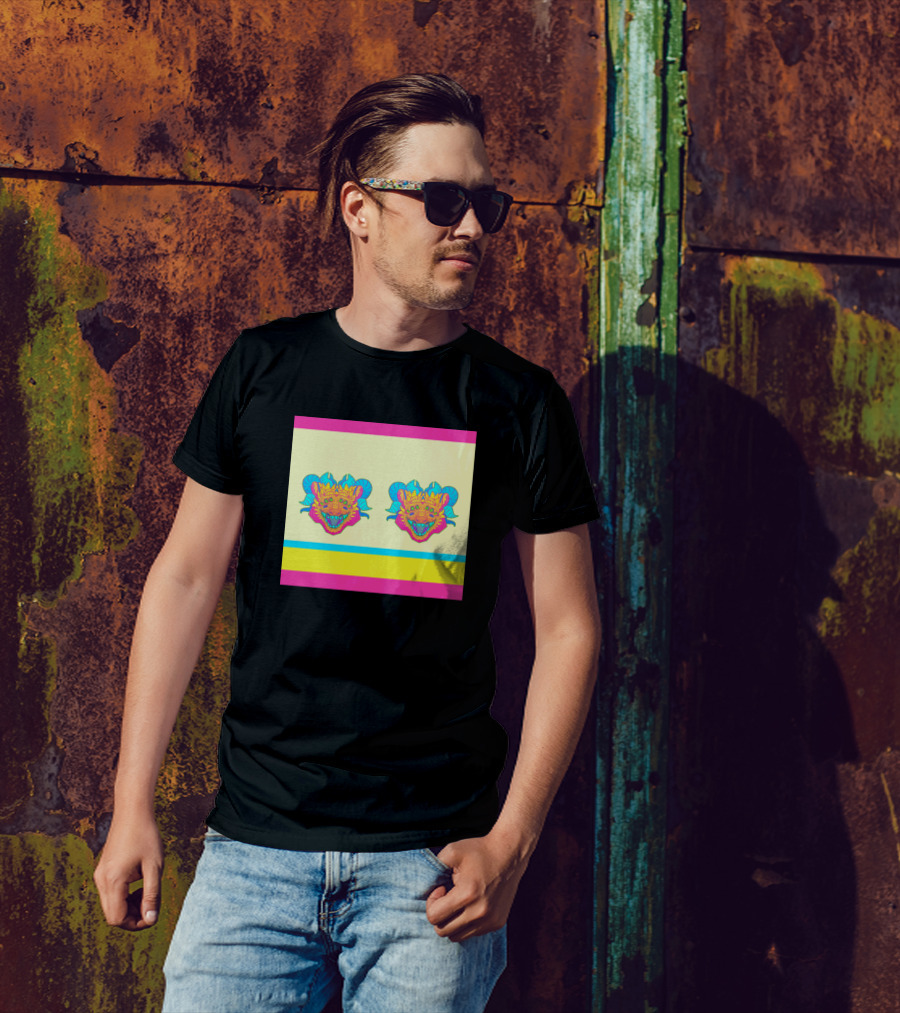 I Will Have What He Is Having Neon Twin Dragons T-Shirt