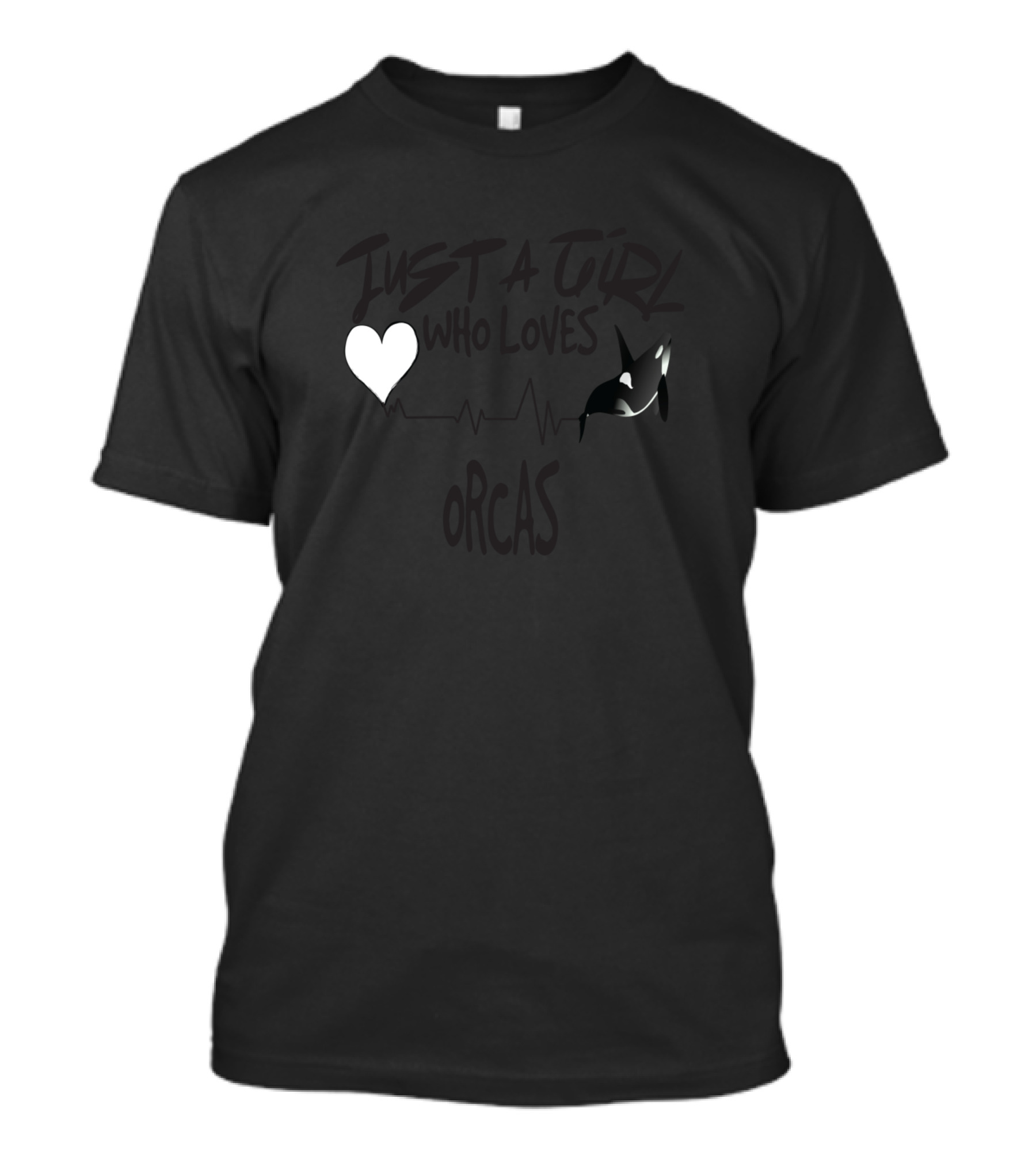 Just A Girl Who Loves Orcas Heartbeat T-Shirt