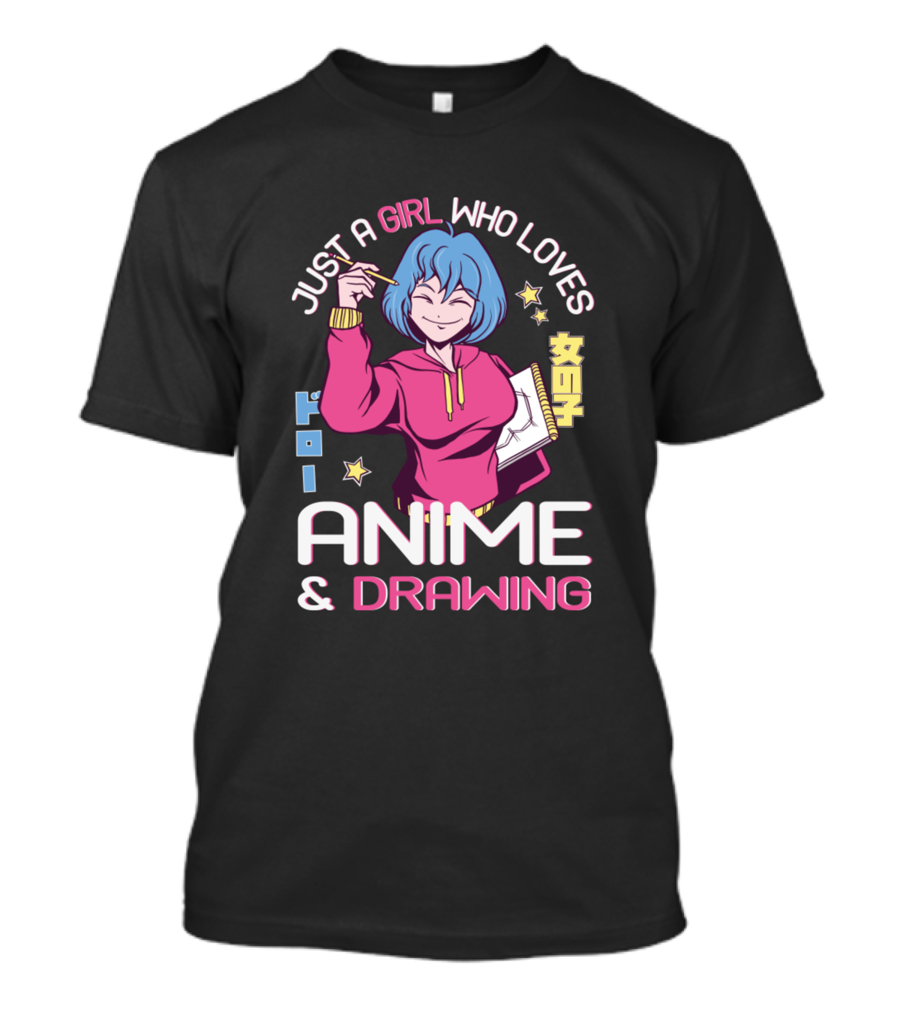 Just A Girl Who Loves Anime And Drawing T-Shirt