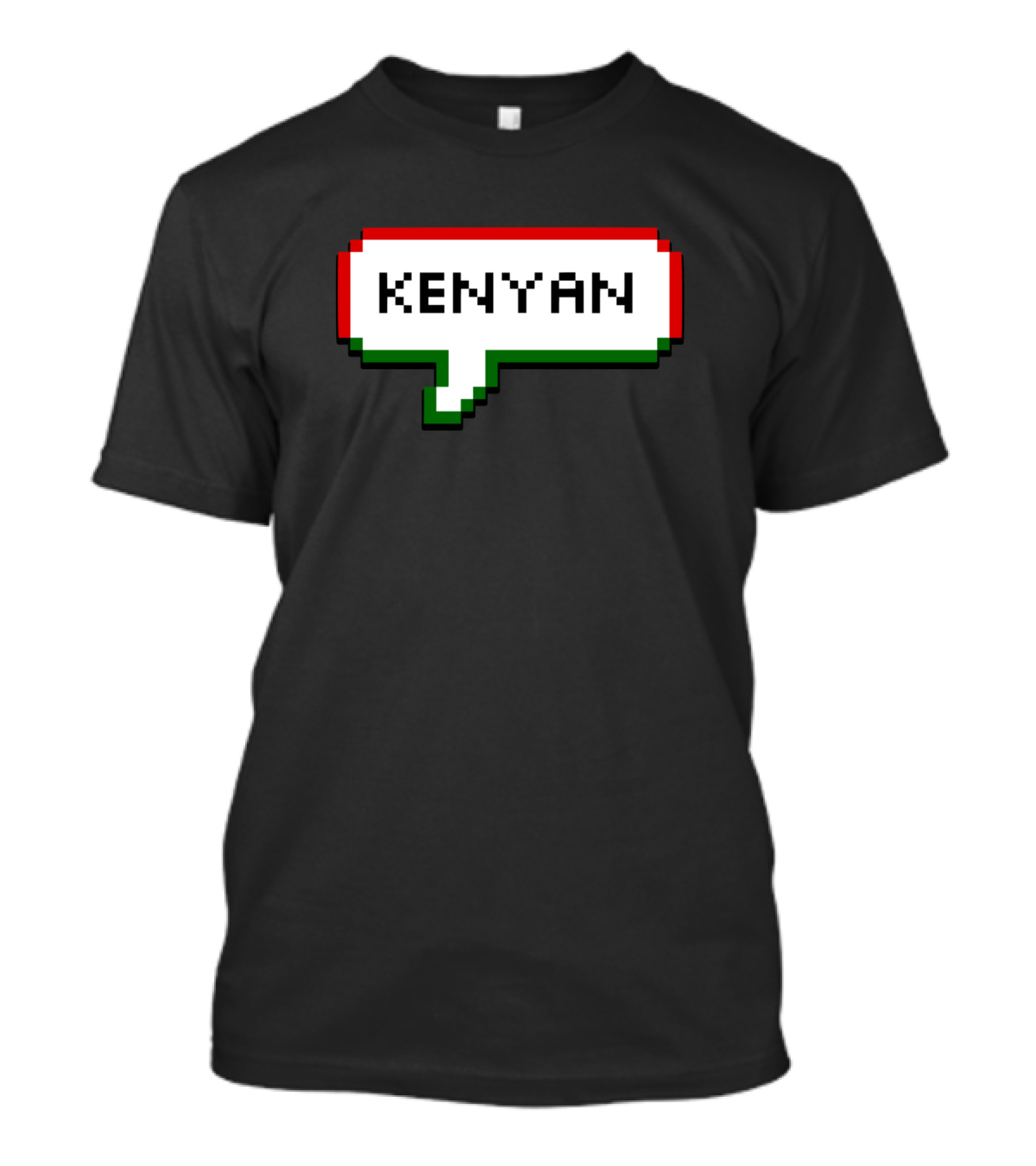 Kenyan Kenya Pixel Speech Bubble T-Shirt