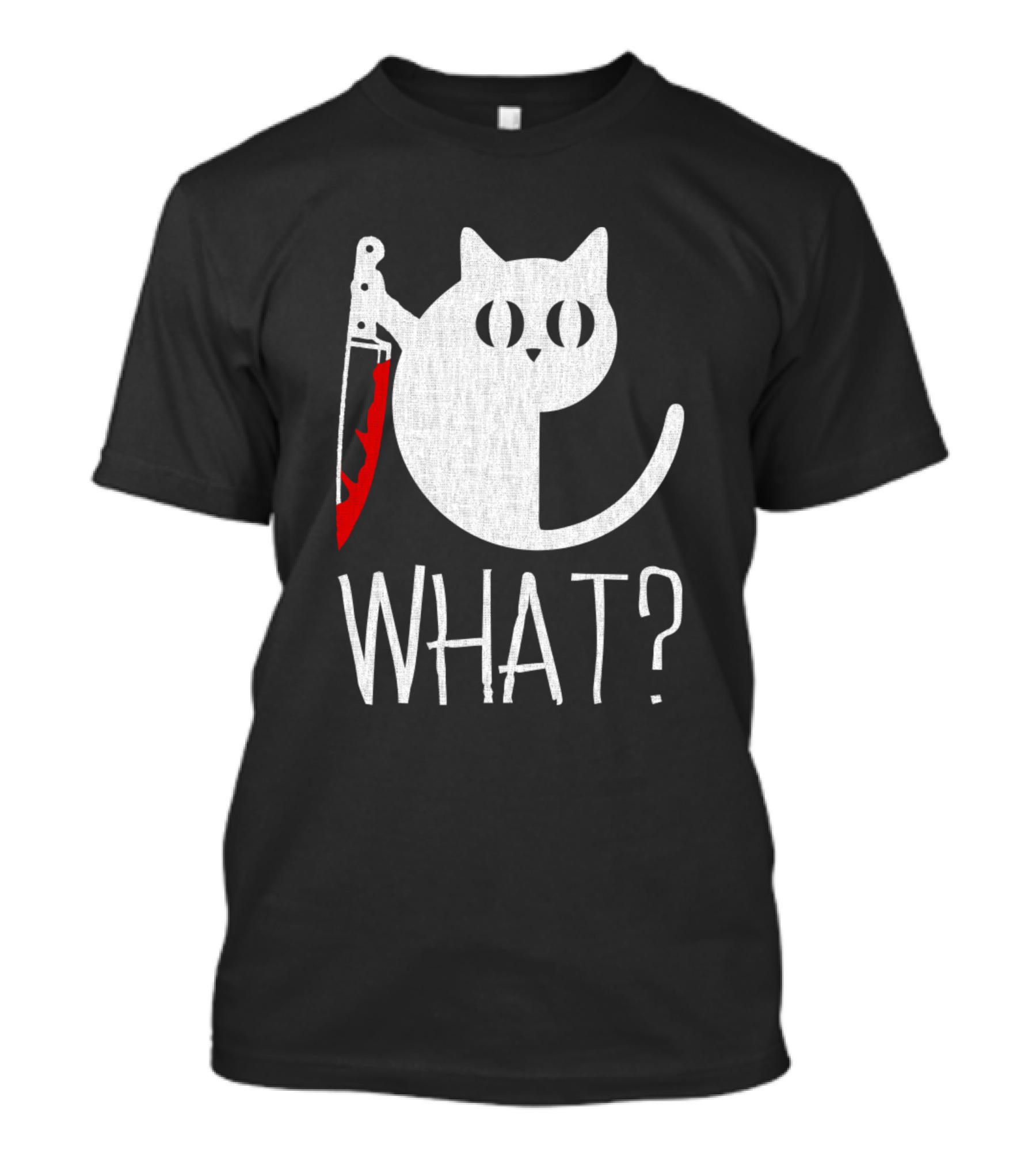 Kitten What Funny Murderous Cat With Knife T-Shirt